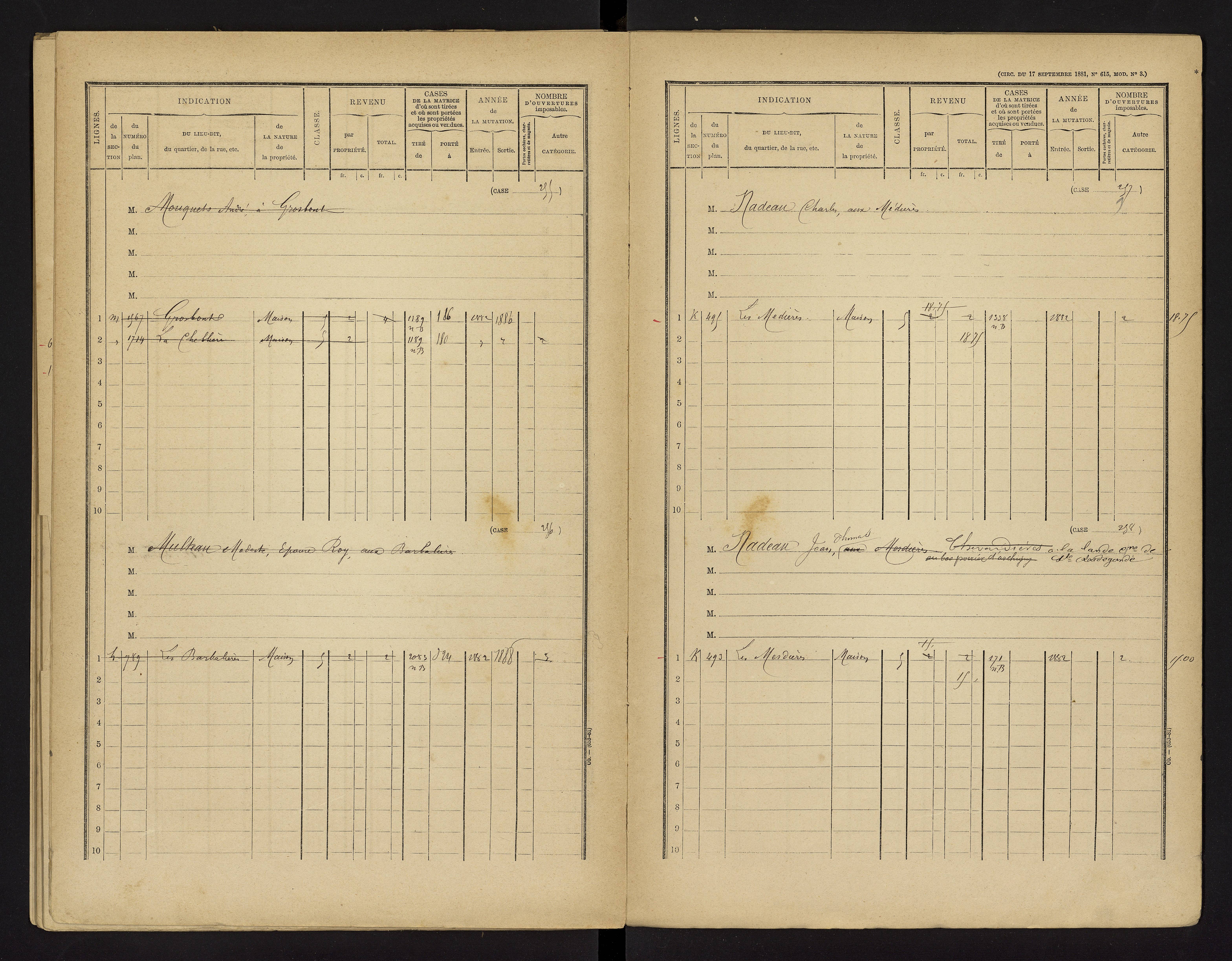 Bonnes - FRAD086_cadastre Cases 1-480 
