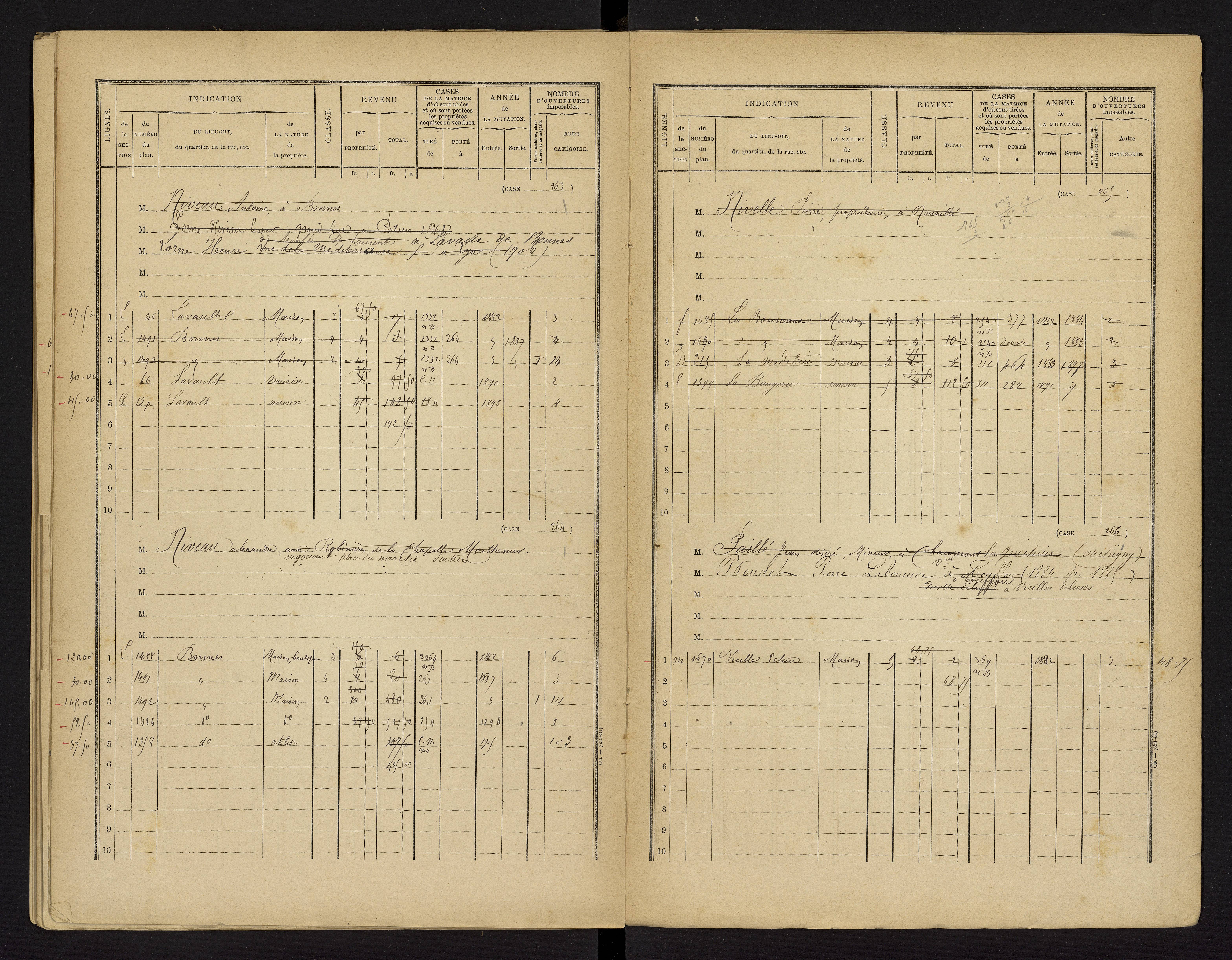 Bonnes - FRAD086_cadastre Cases 1-480 