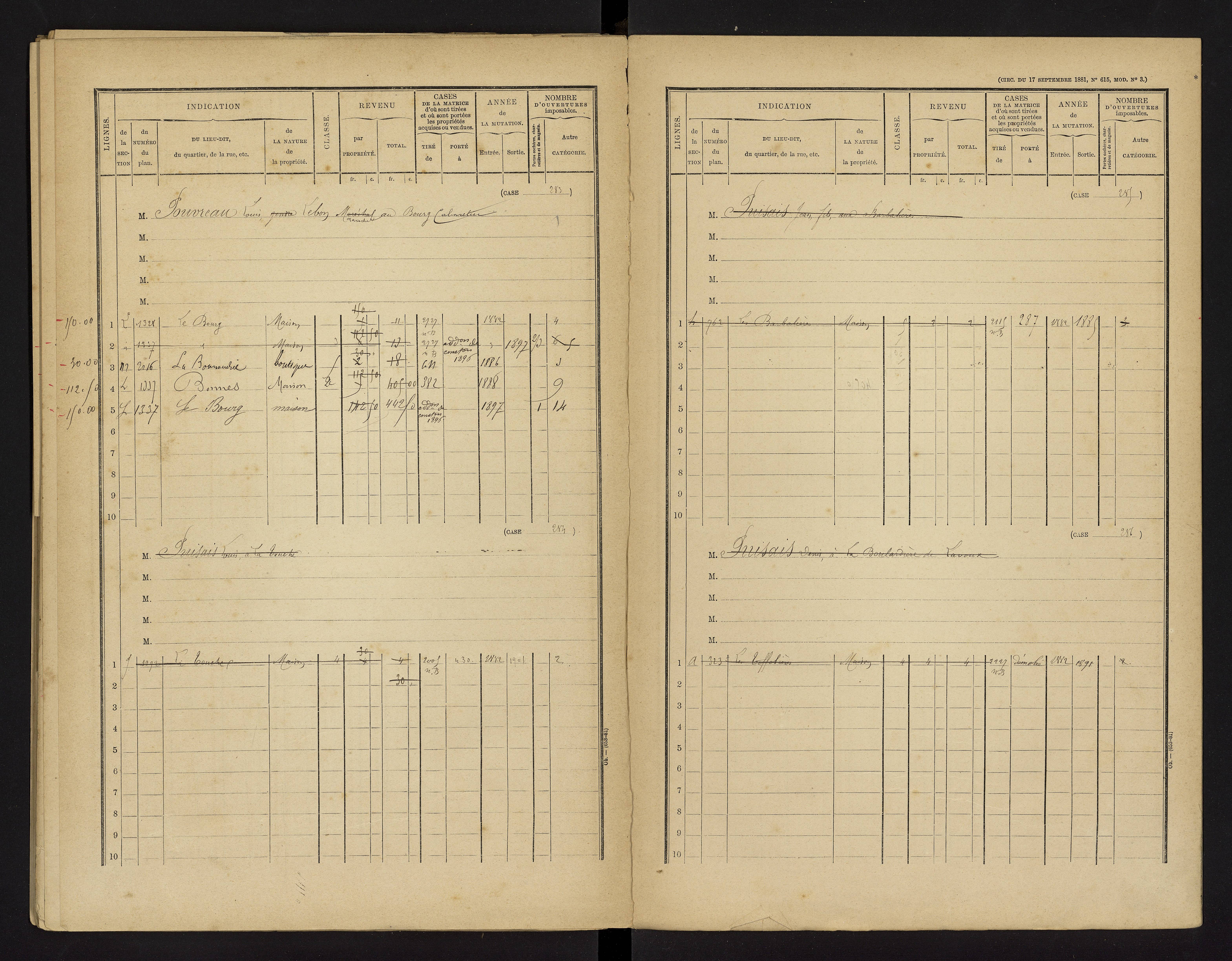Bonnes - FRAD086_cadastre Cases 1-480 