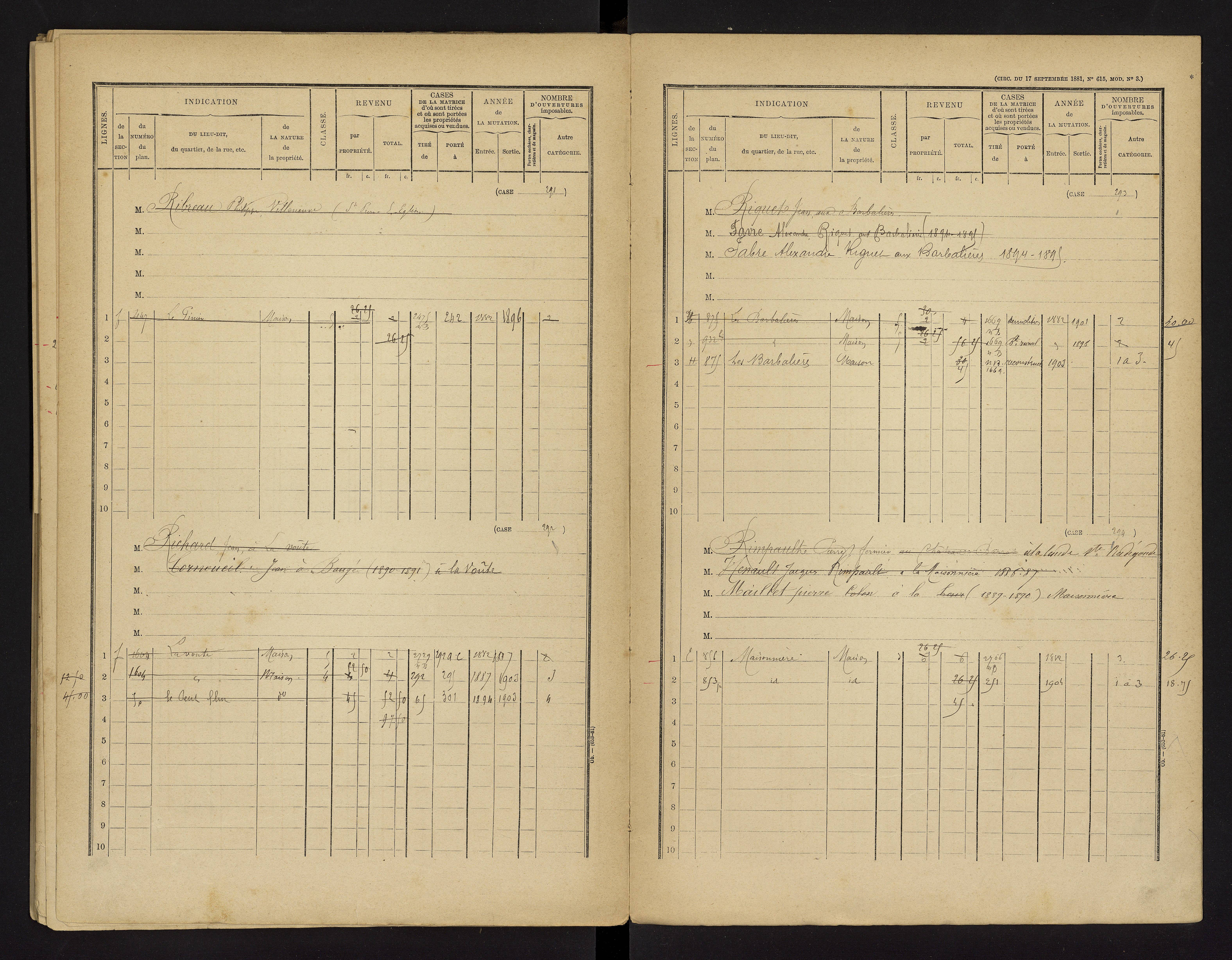 Bonnes - FRAD086_cadastre Cases 1-480 