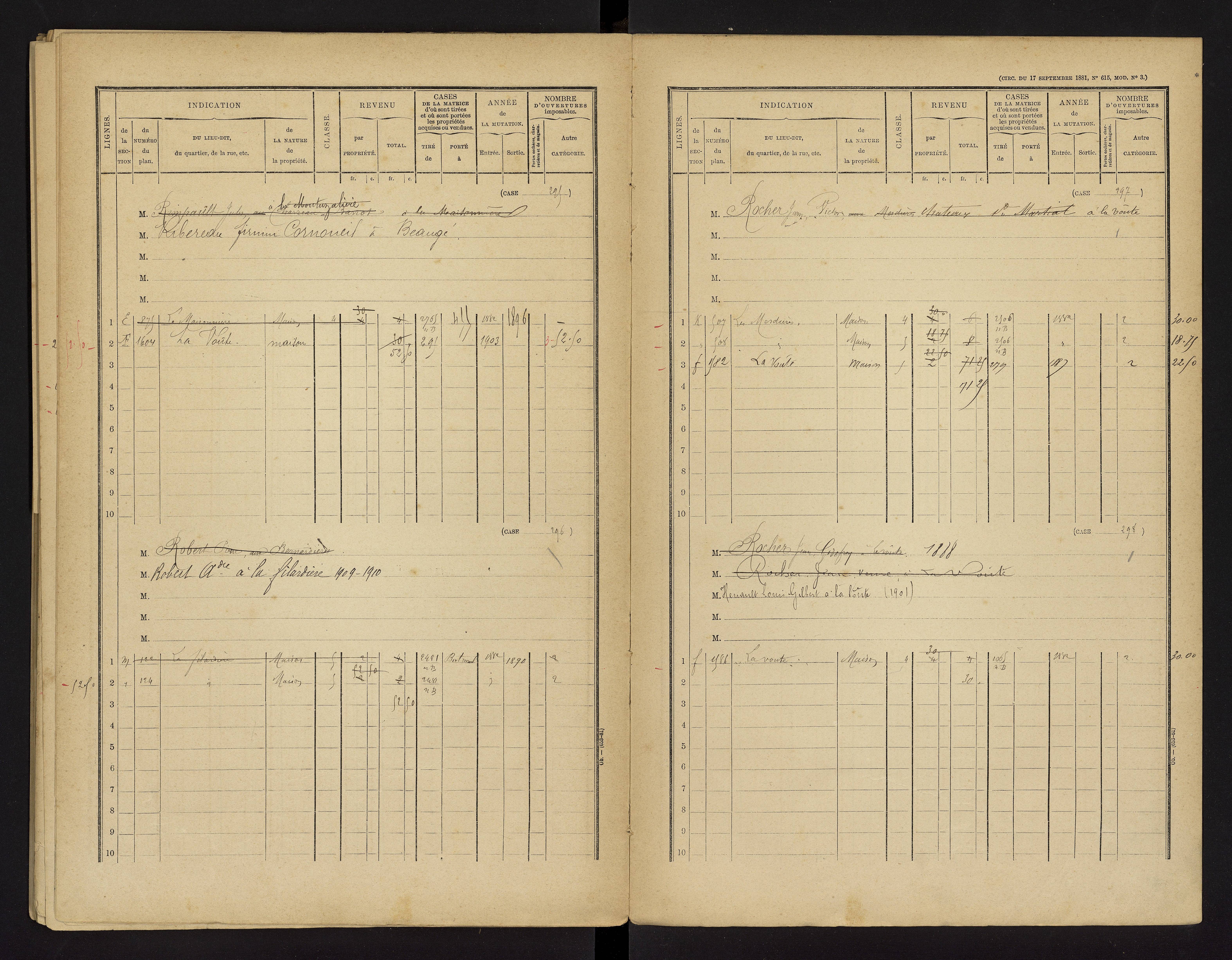 Bonnes - FRAD086_cadastre Cases 1-480 