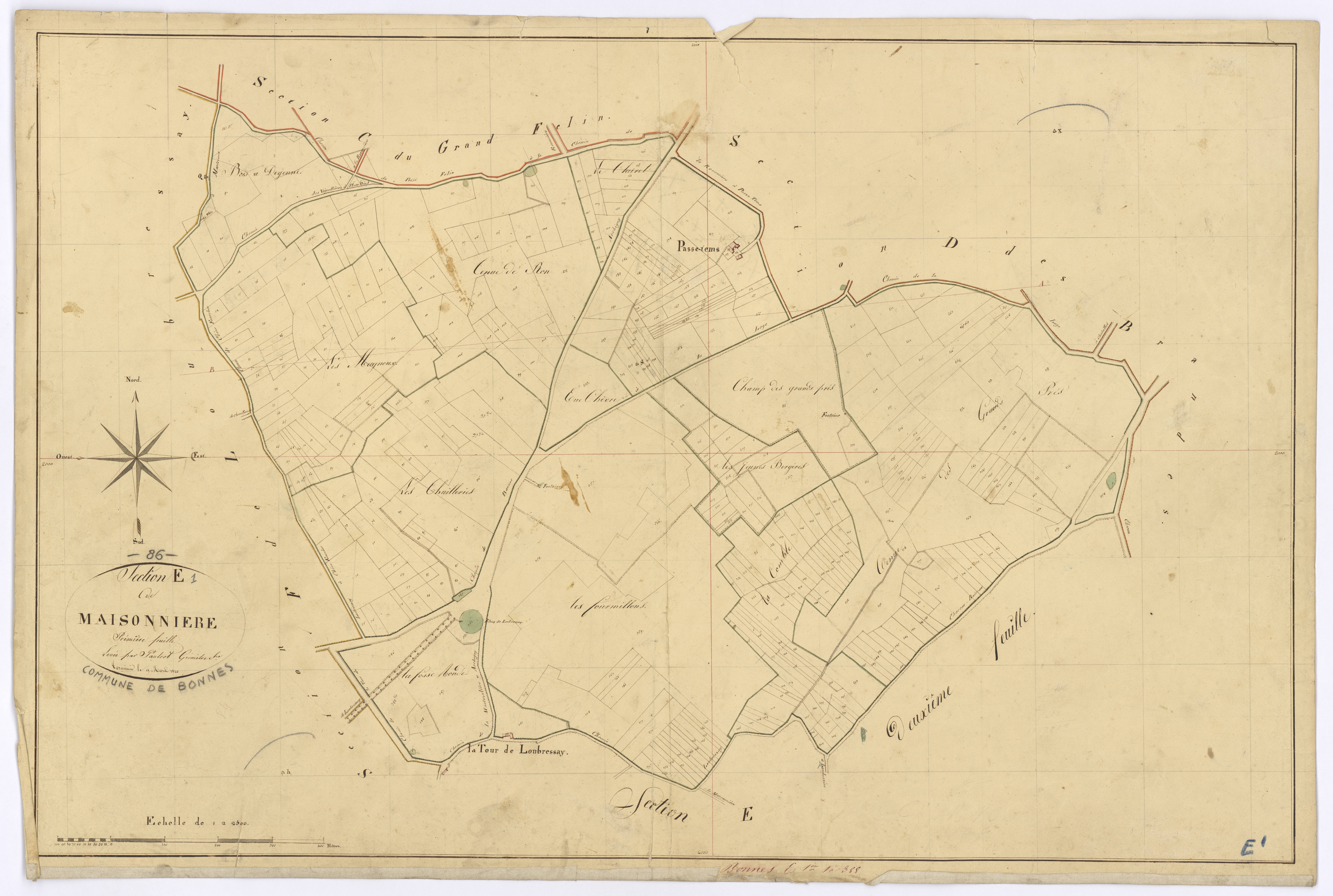 Bonnes - FRAD086_cadastre Plans 