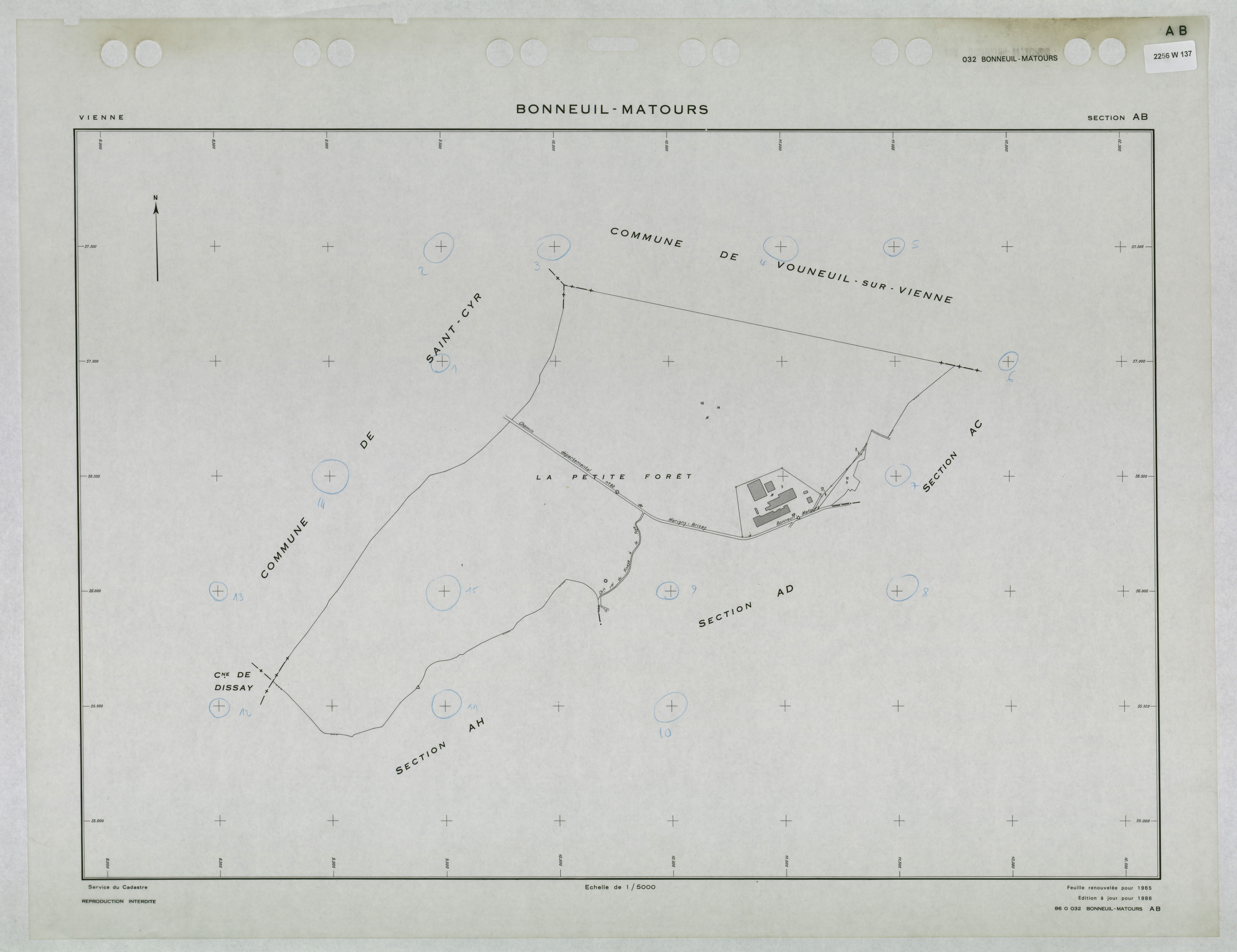 Bonneuil-Matours - FRAD086_cadastre Plans renouvelés 