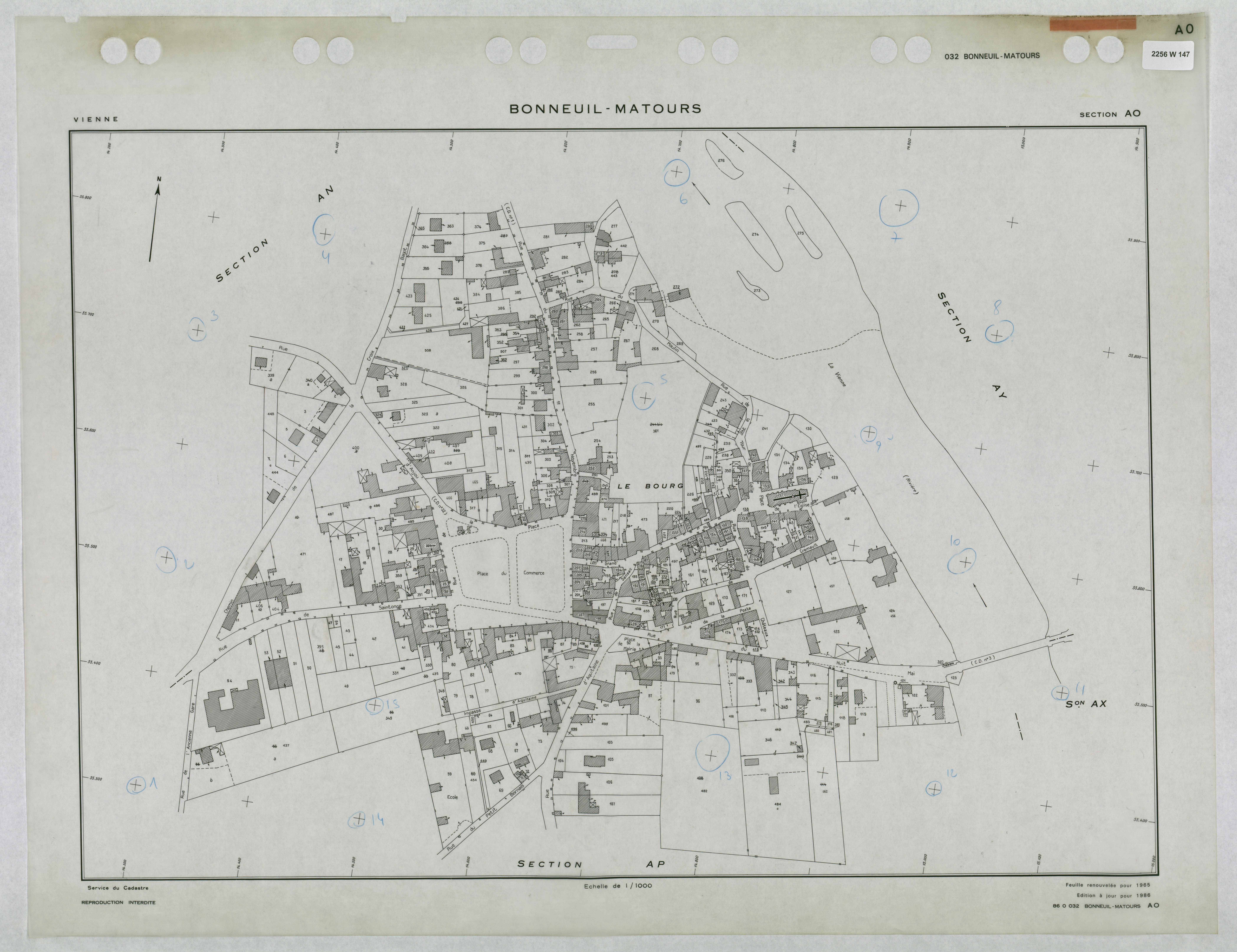 Bonneuil-Matours - FRAD086_cadastre Plans renouvelés 