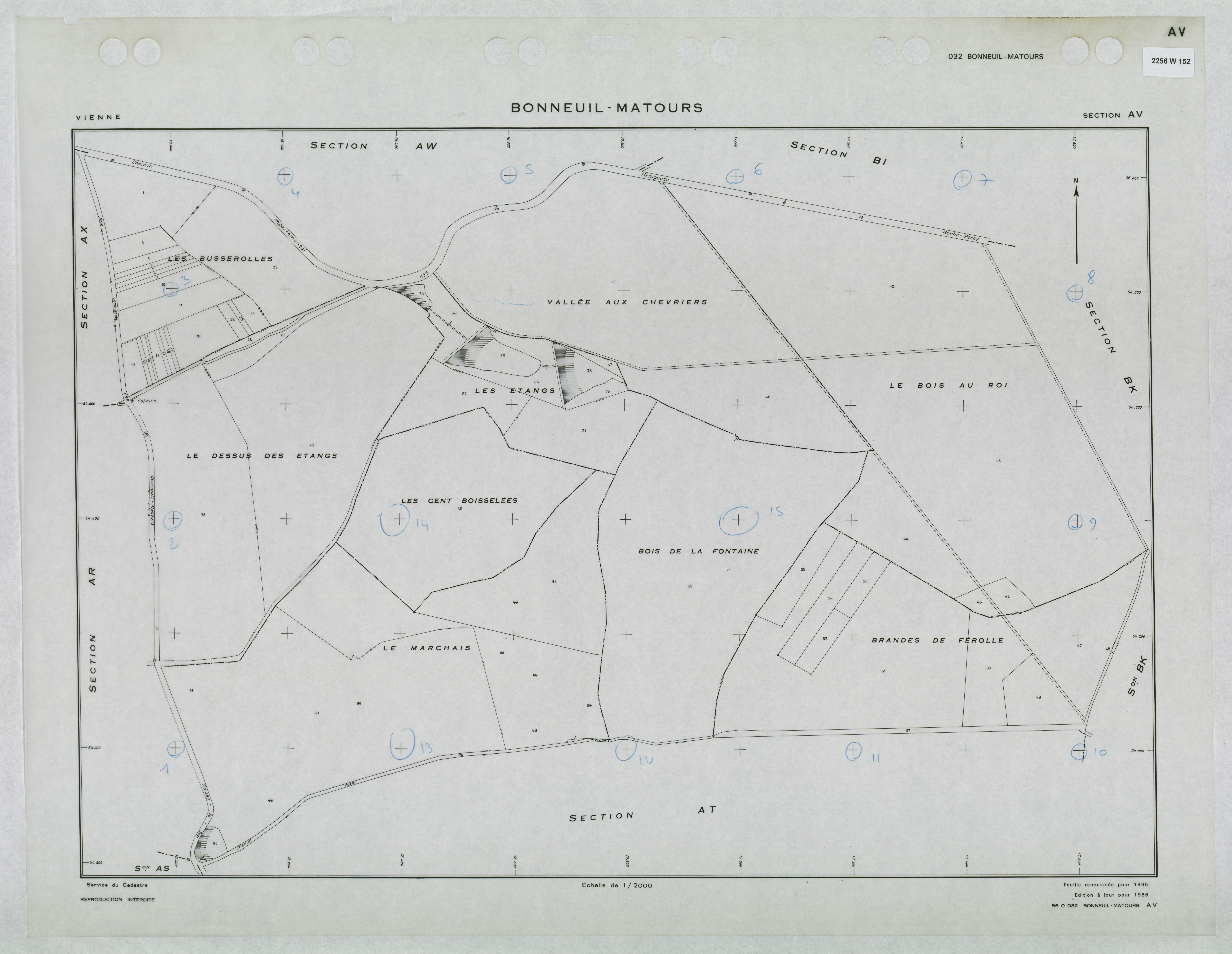 Bonneuil-Matours - FRAD086_cadastre Plans renouvelés 