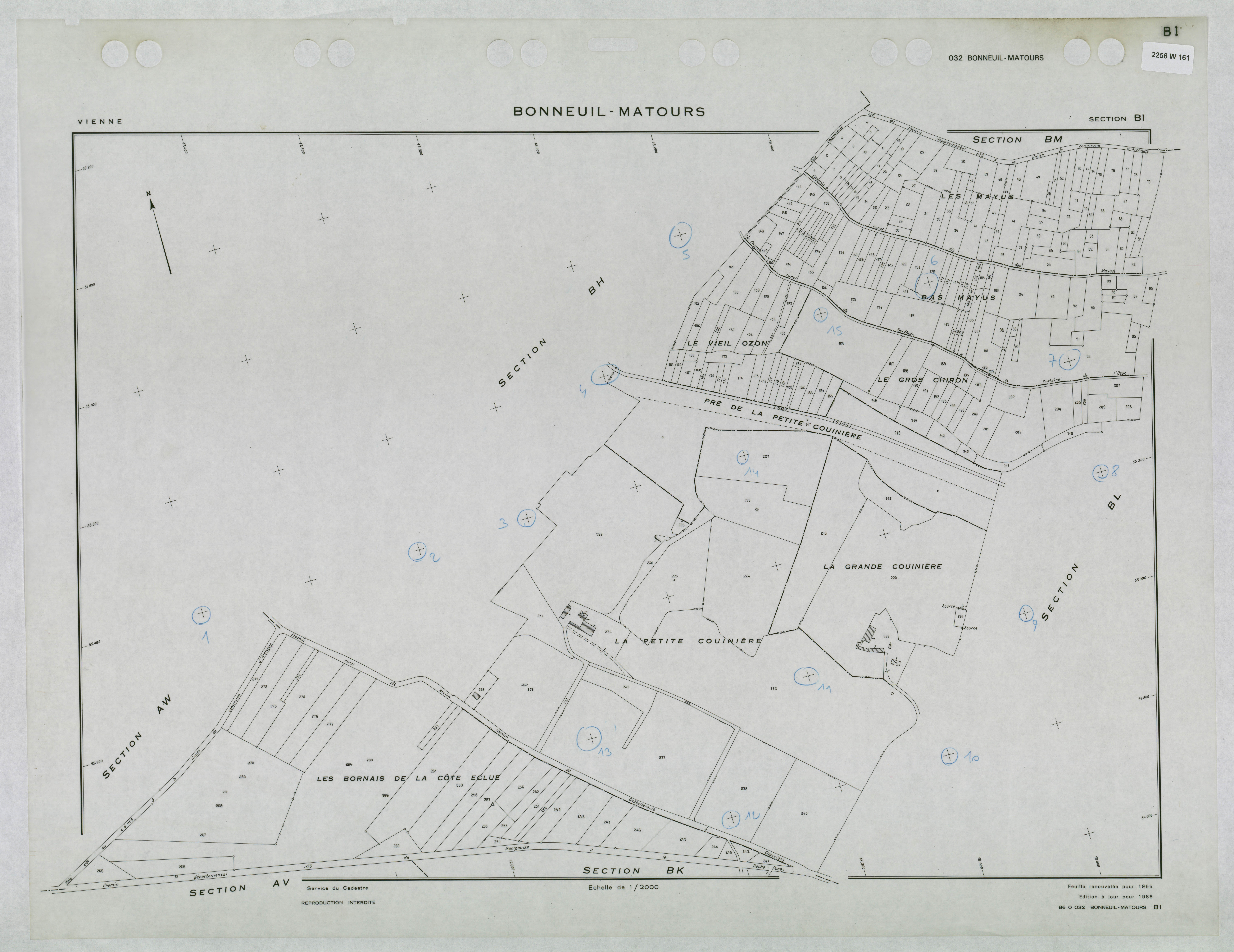 Bonneuil-Matours - FRAD086_cadastre Plans renouvelés 