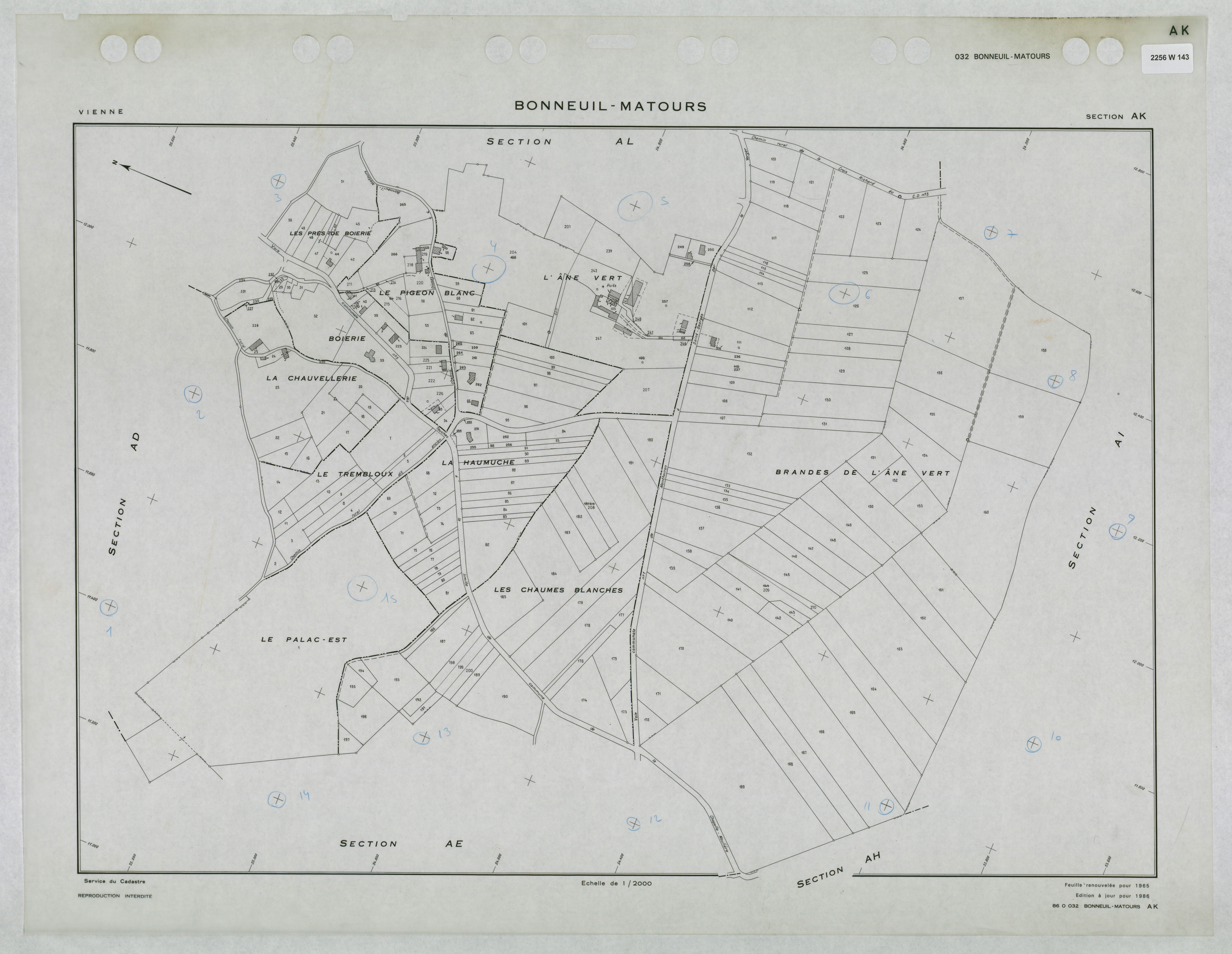 Bonneuil-Matours - FRAD086_cadastre Plans renouvelés 