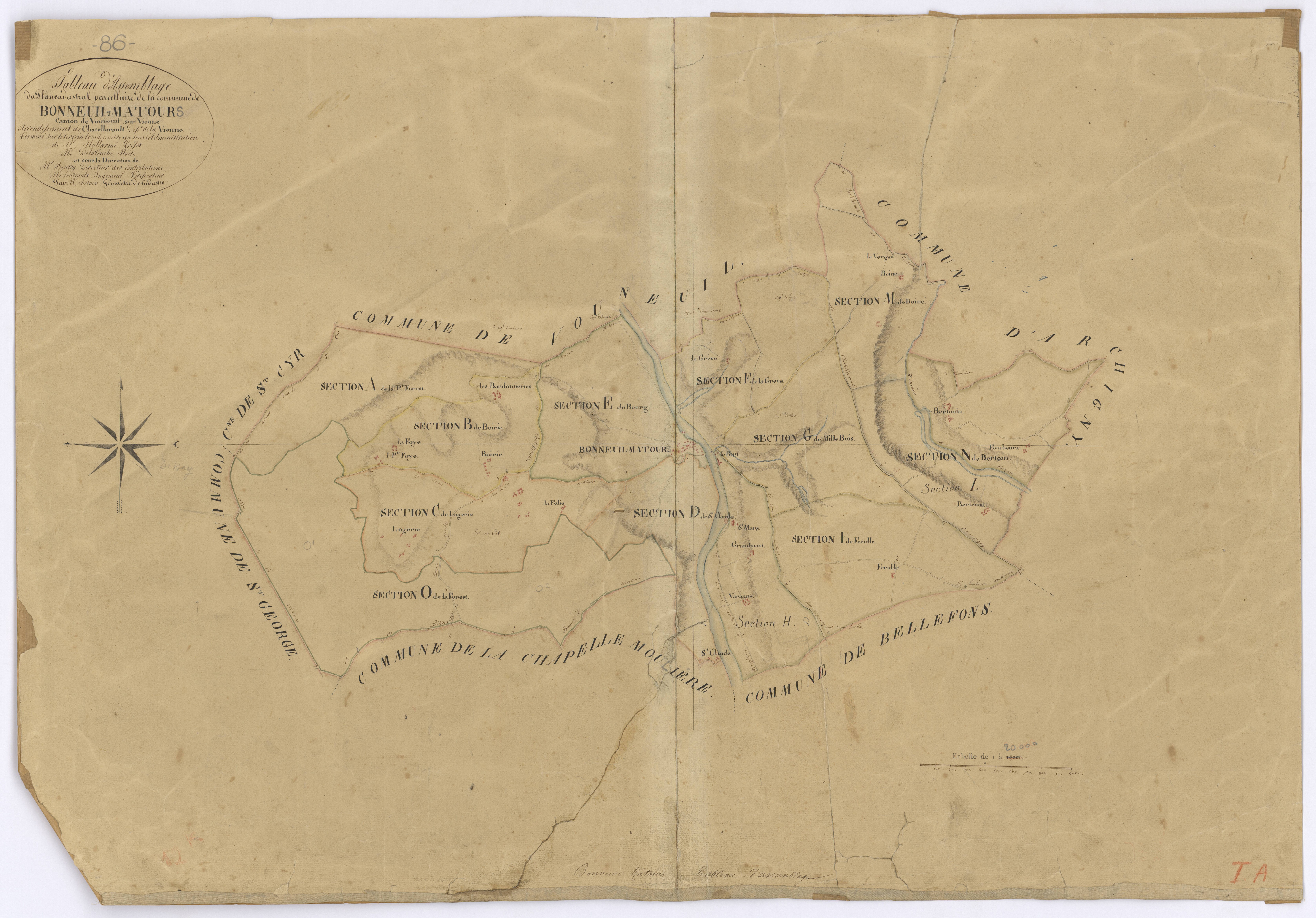 Bonneuil-Matours - FRAD086_cadastre Plans 