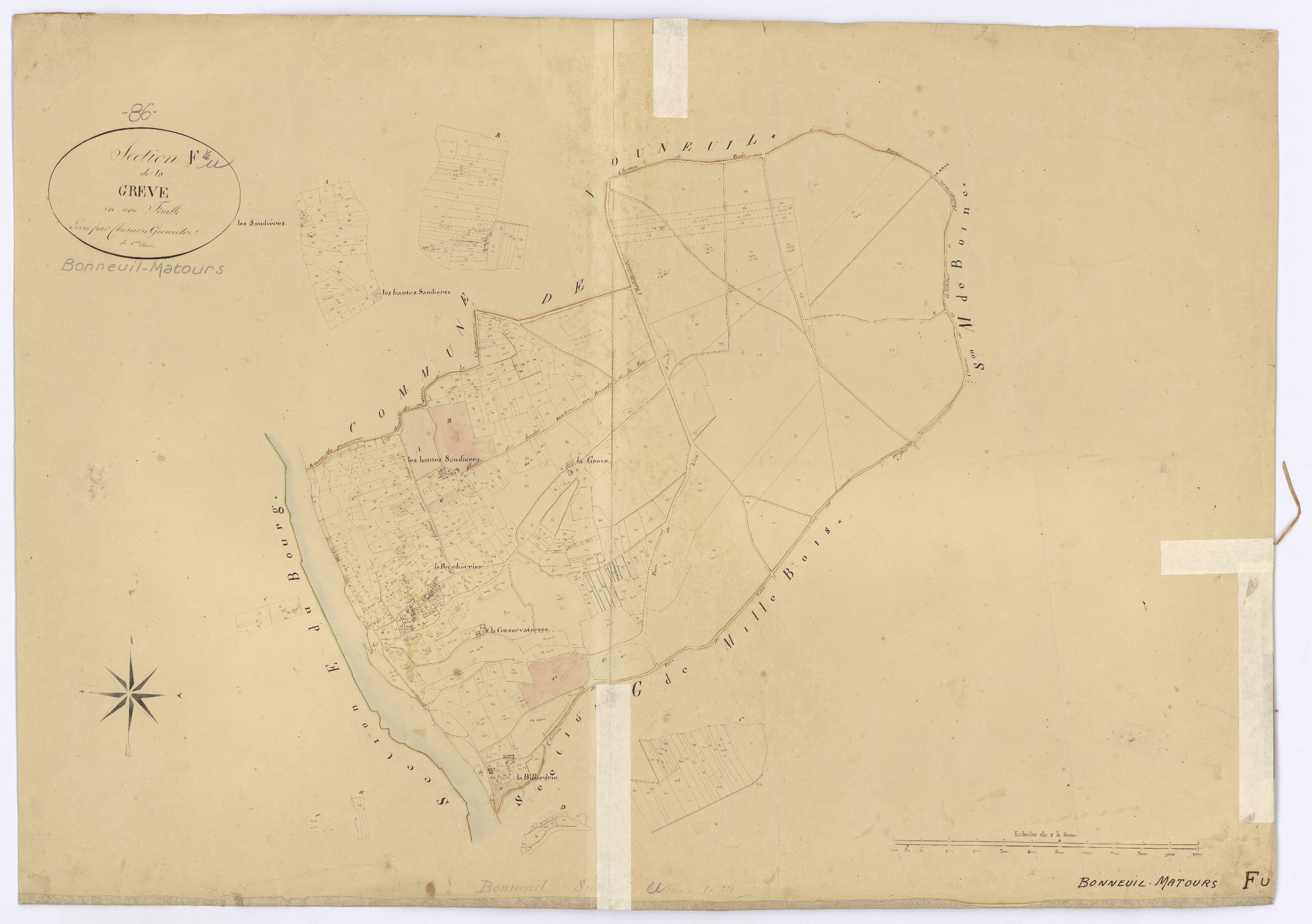 Bonneuil-Matours - FRAD086_cadastre Plans 