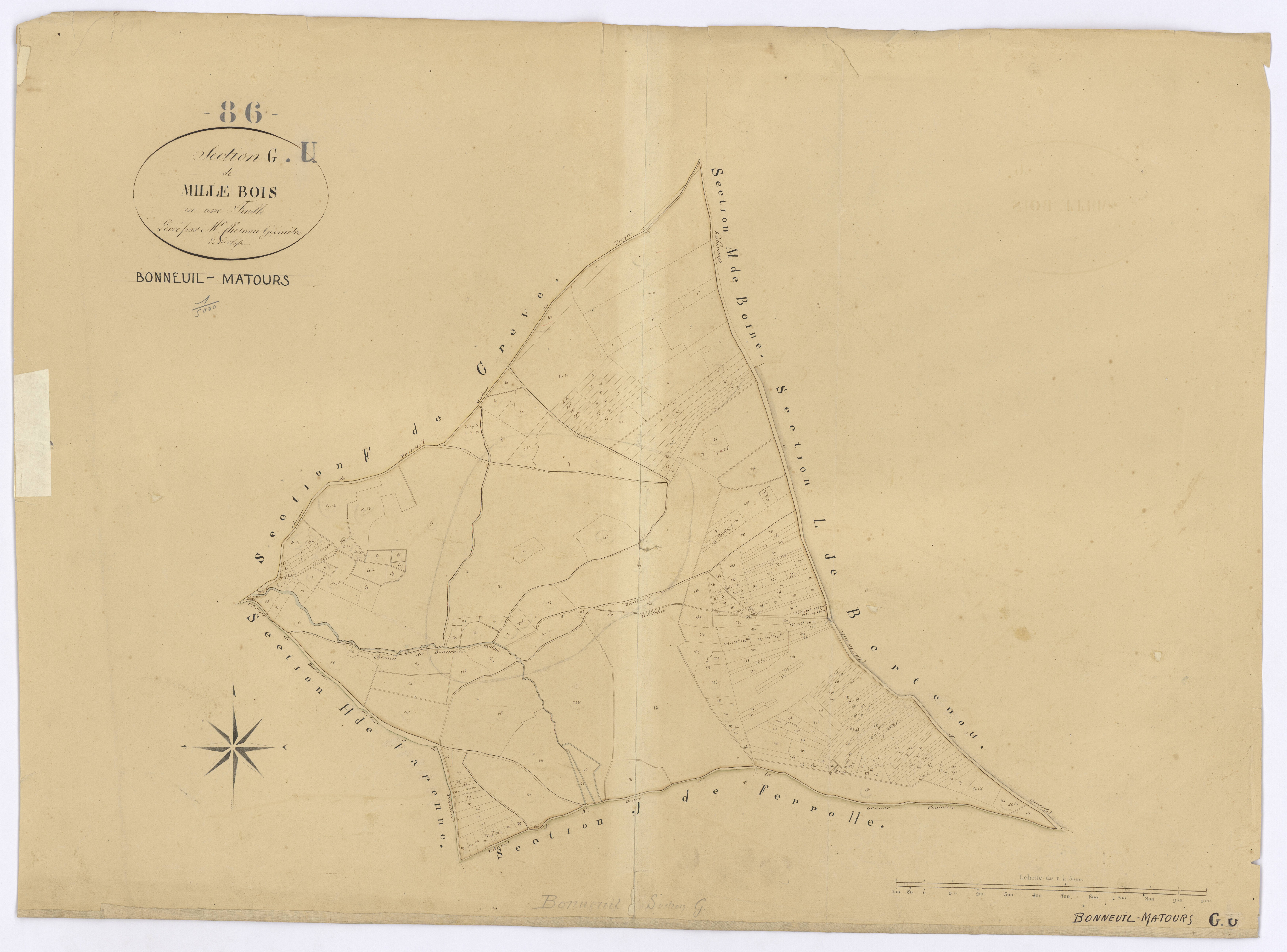 Bonneuil-Matours - FRAD086_cadastre Plans 
