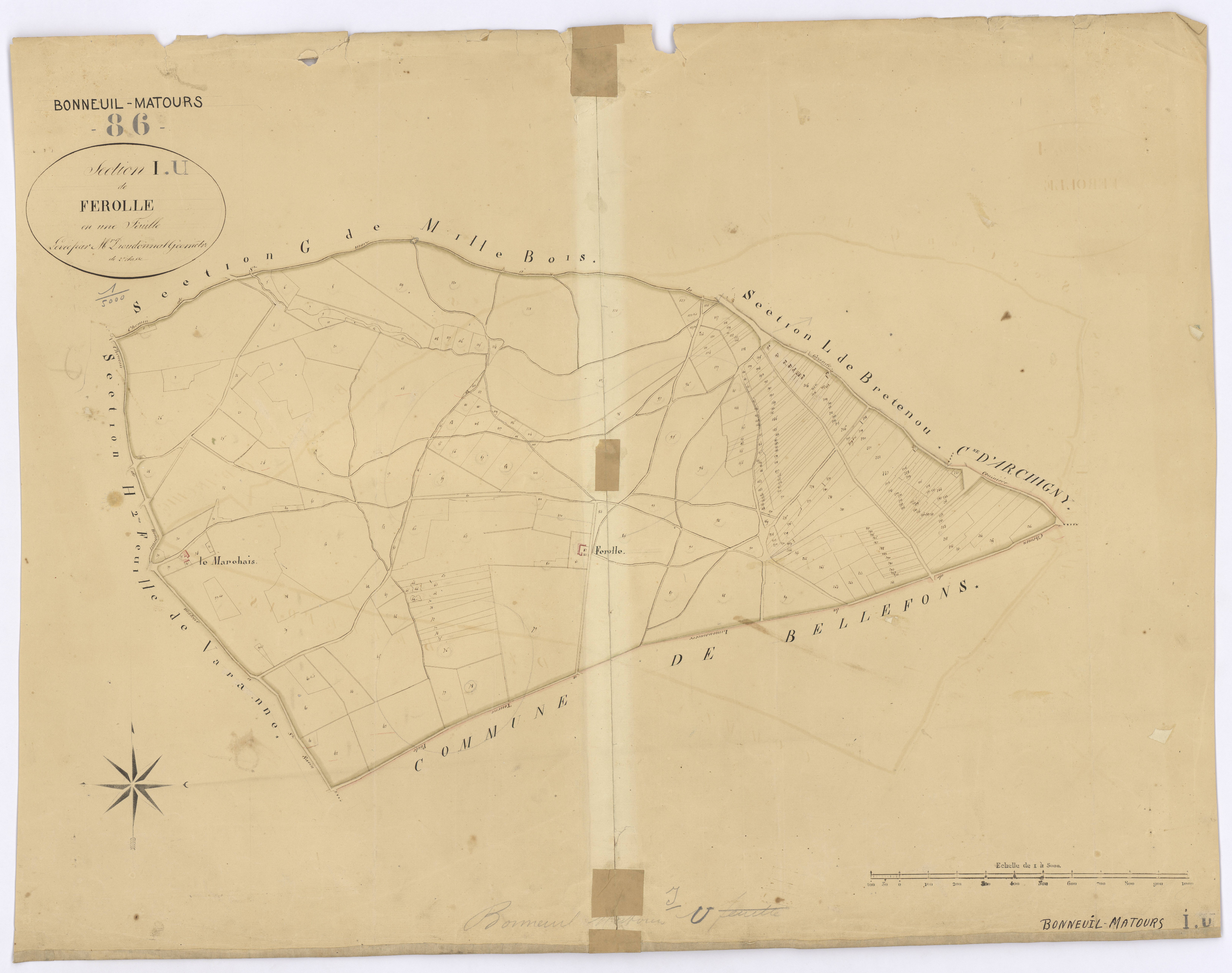 Bonneuil-Matours - FRAD086_cadastre Plans 