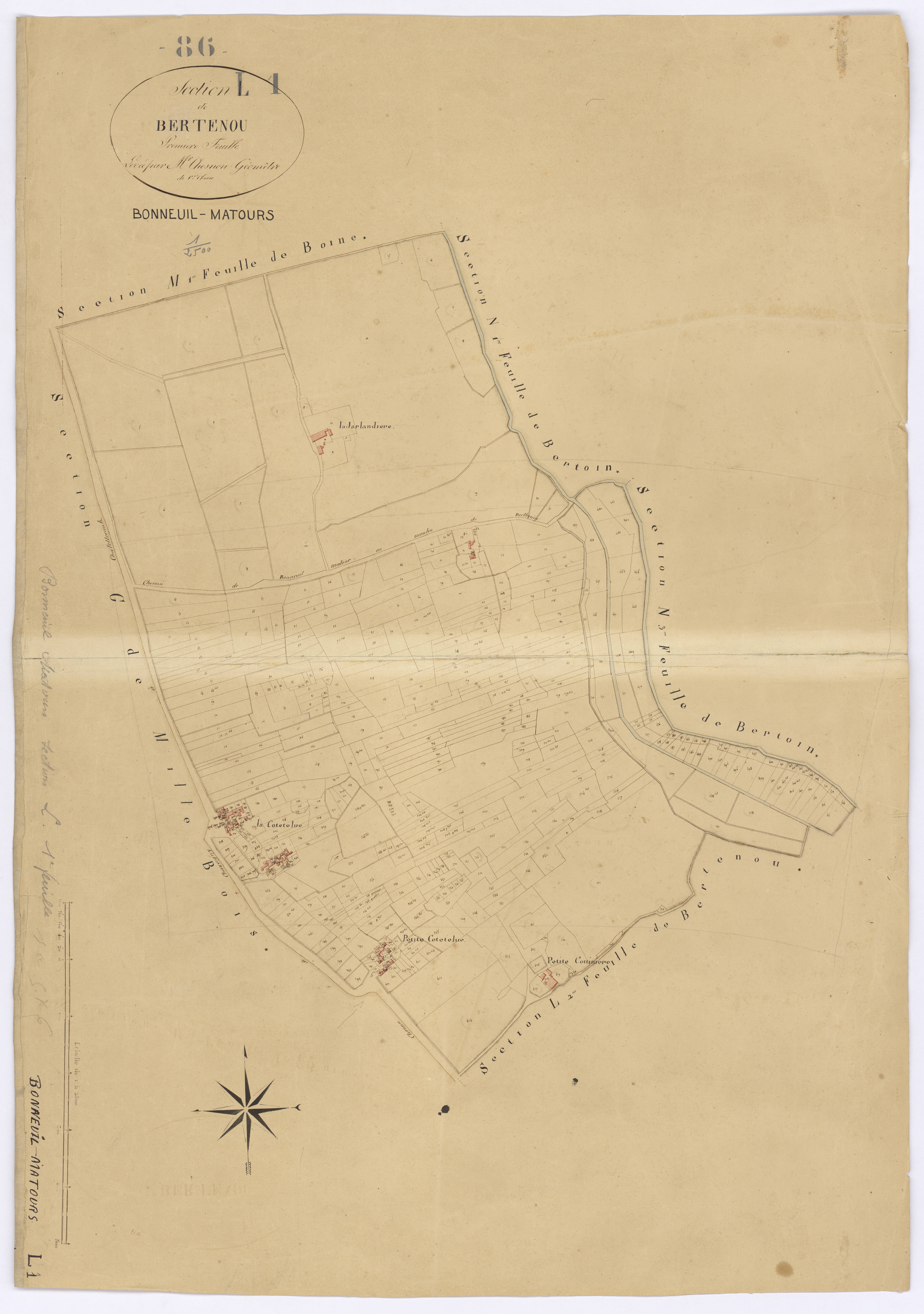 Bonneuil-Matours - FRAD086_cadastre Plans 