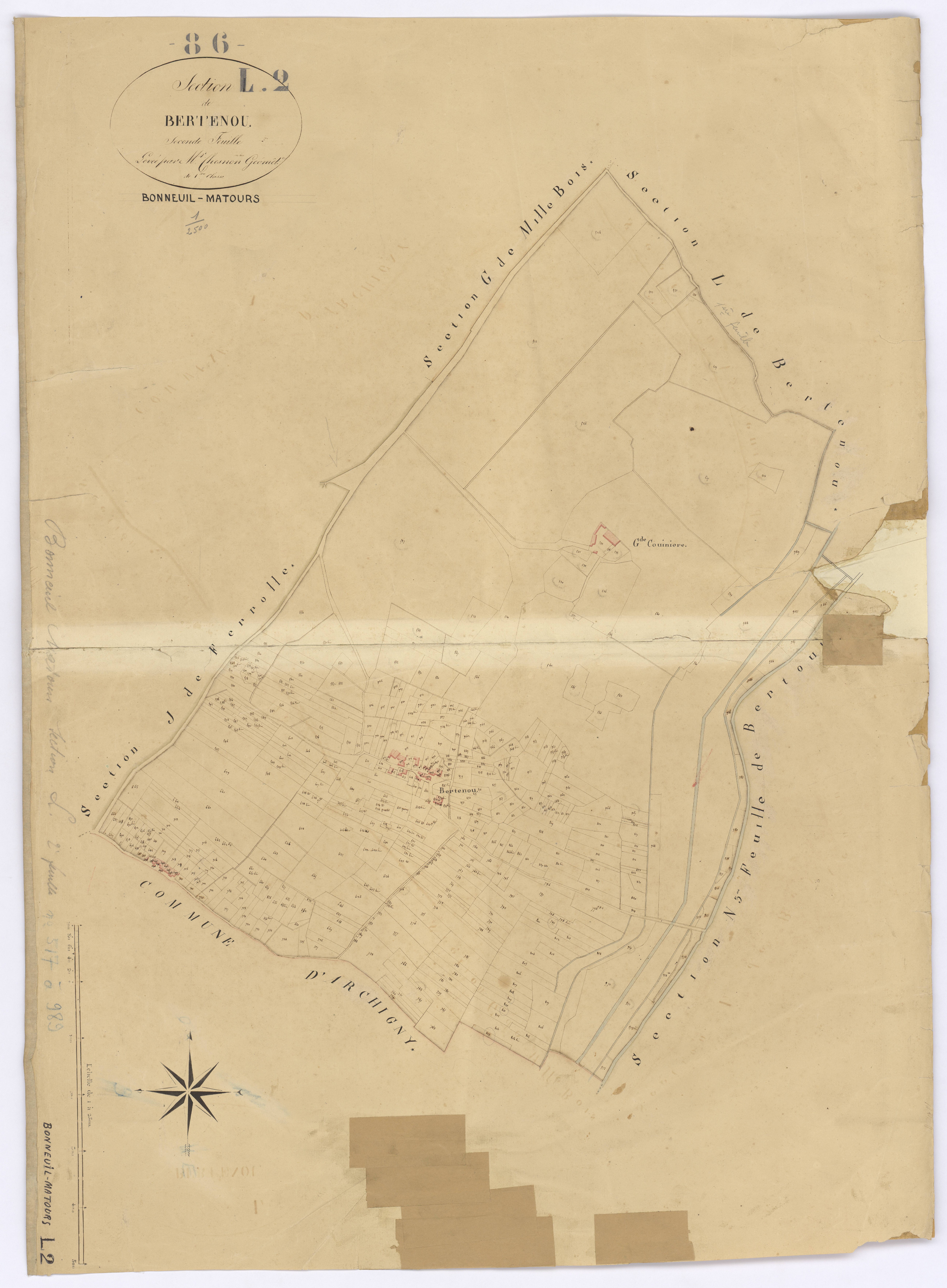 Bonneuil-Matours - FRAD086_cadastre Plans 