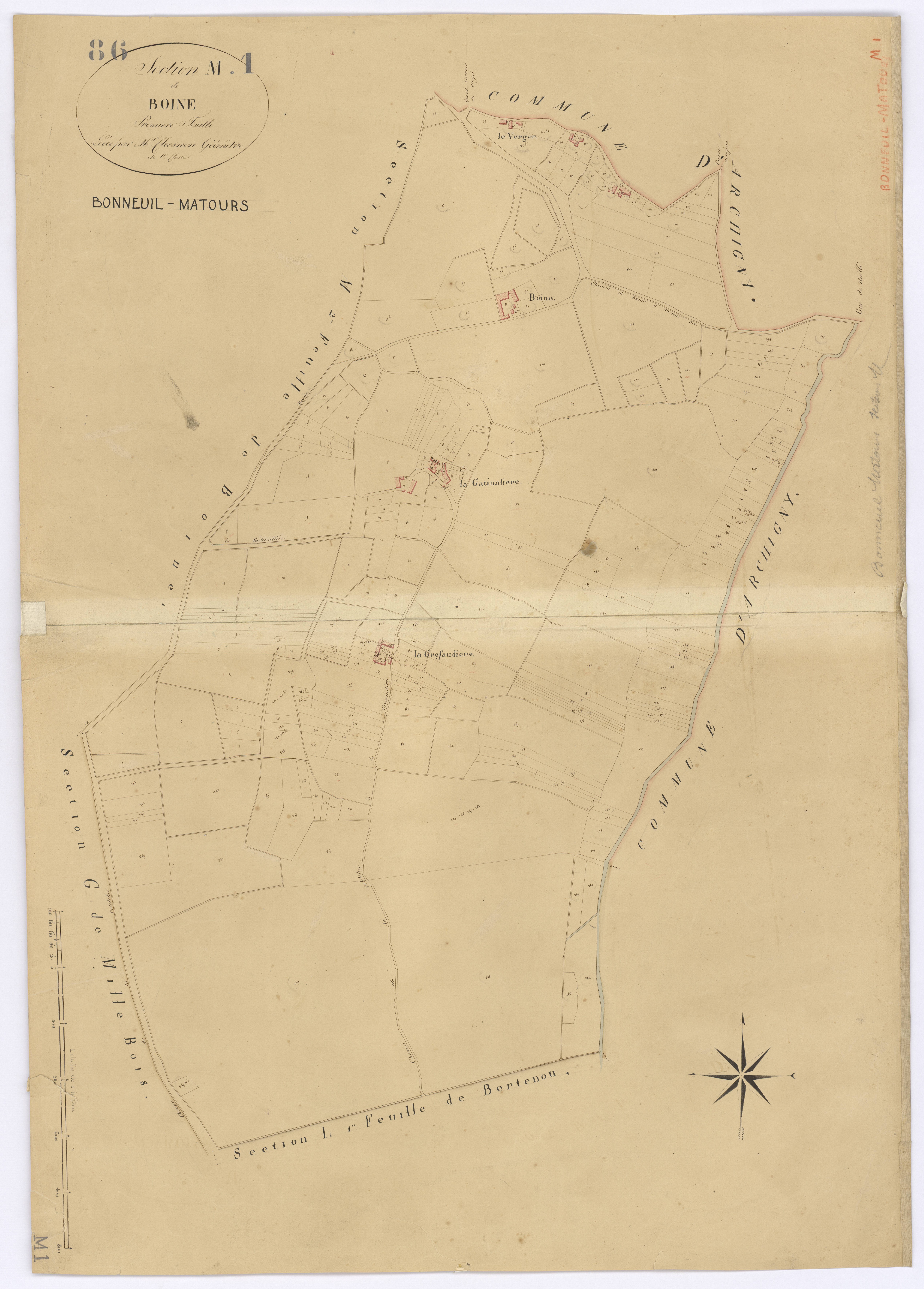 Bonneuil-Matours - FRAD086_cadastre Plans 
