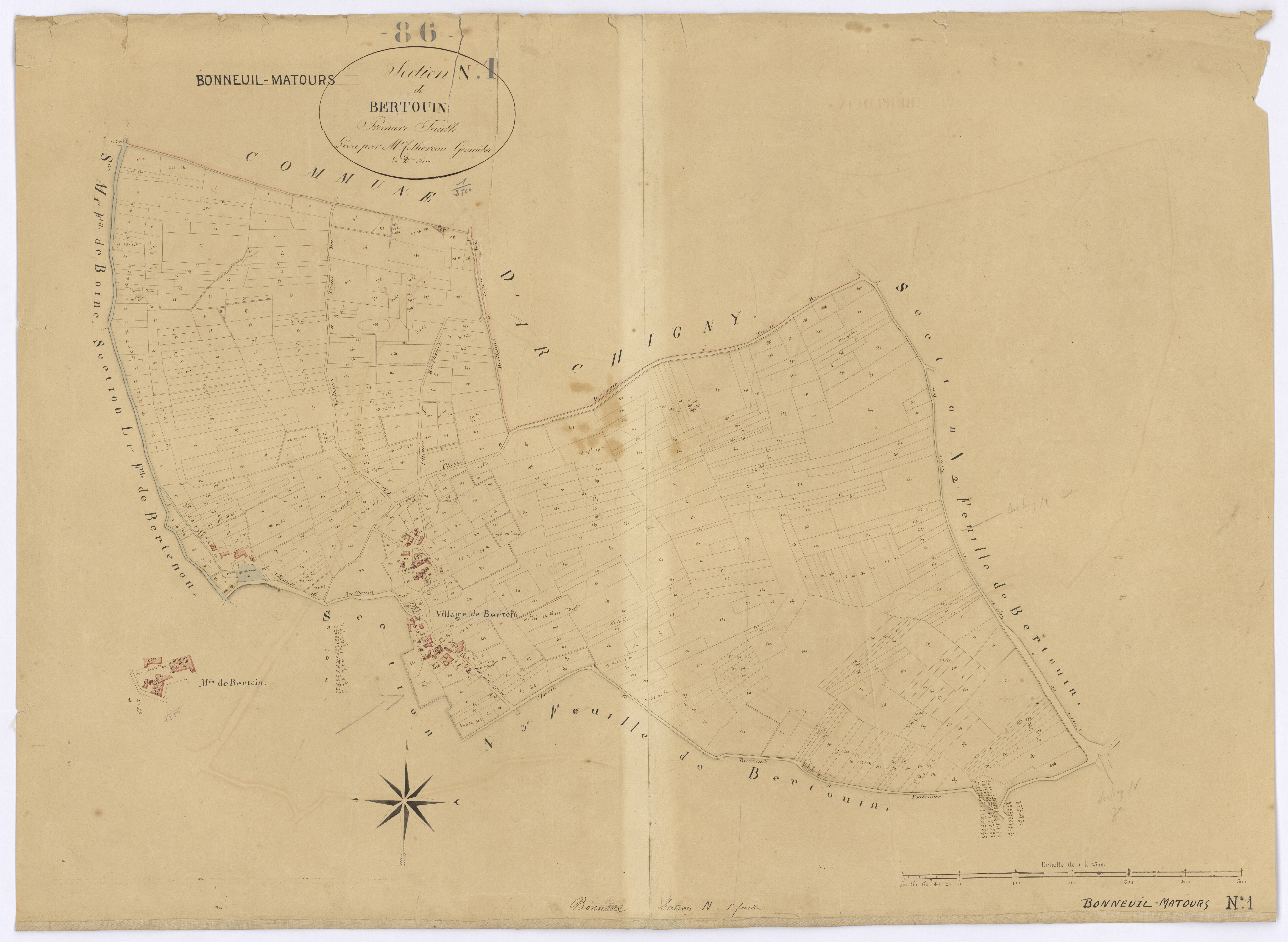 Bonneuil-Matours - FRAD086_cadastre Plans 