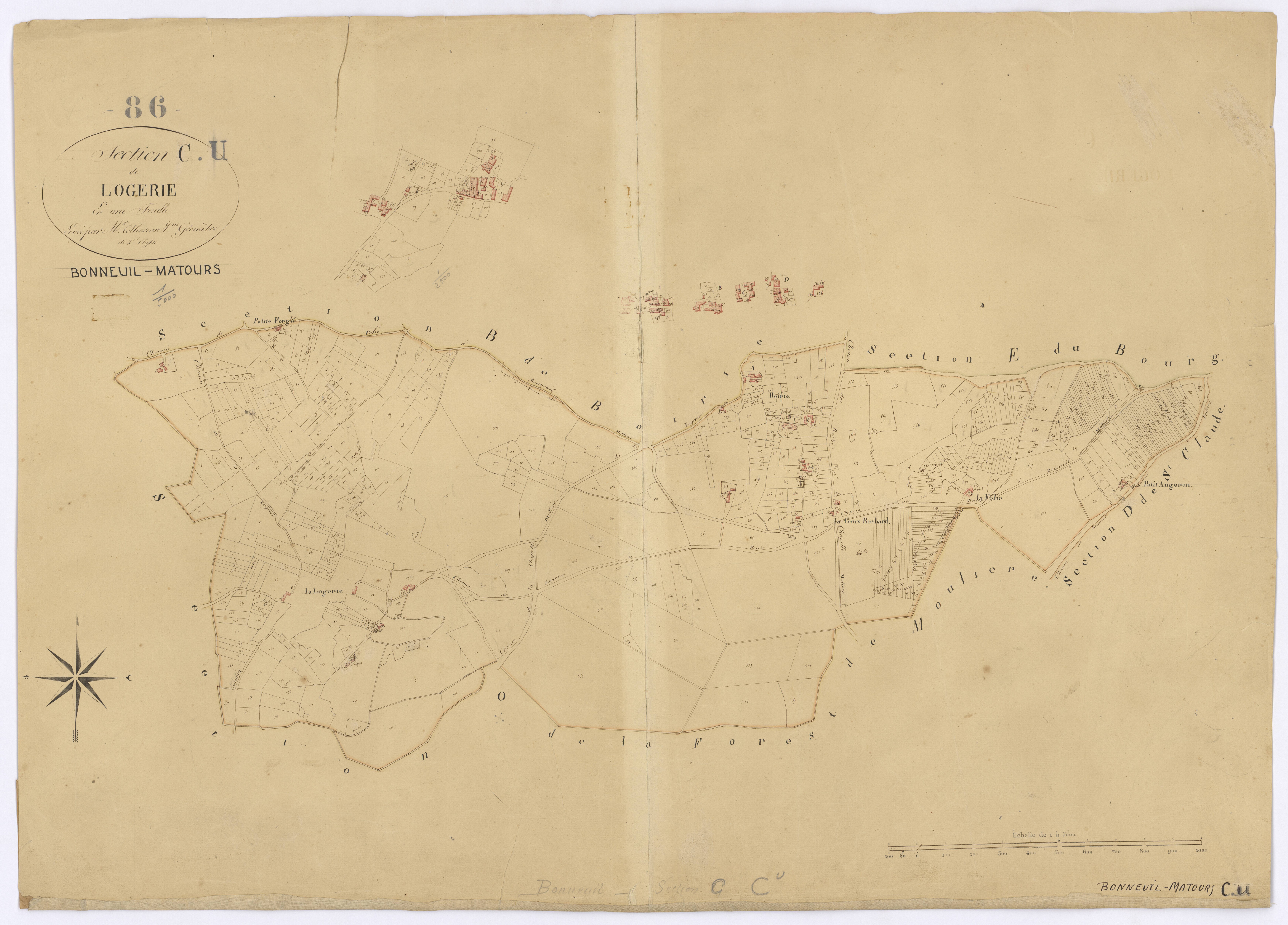 Bonneuil-Matours - FRAD086_cadastre Plans 