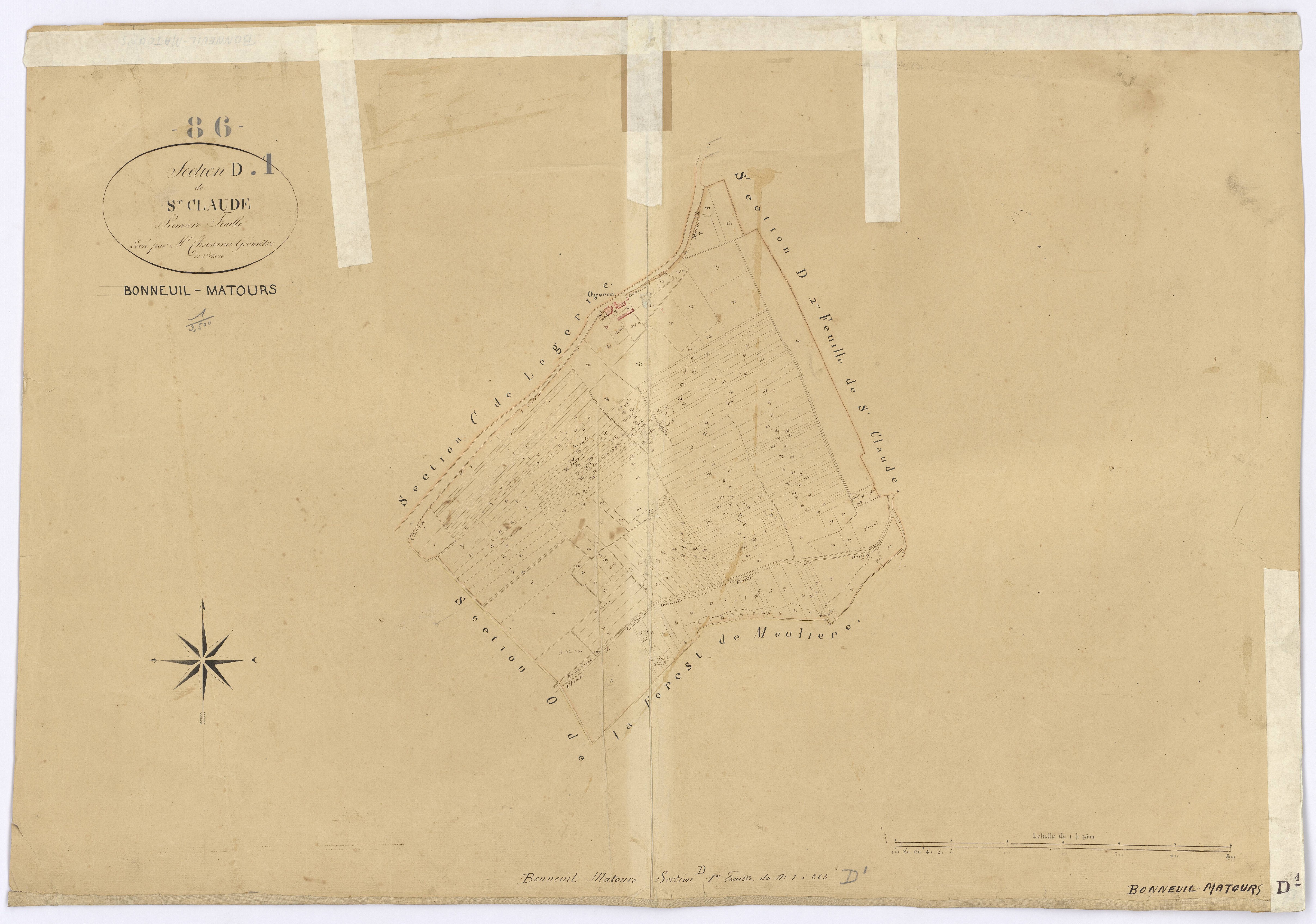 Bonneuil-Matours - FRAD086_cadastre Plans 