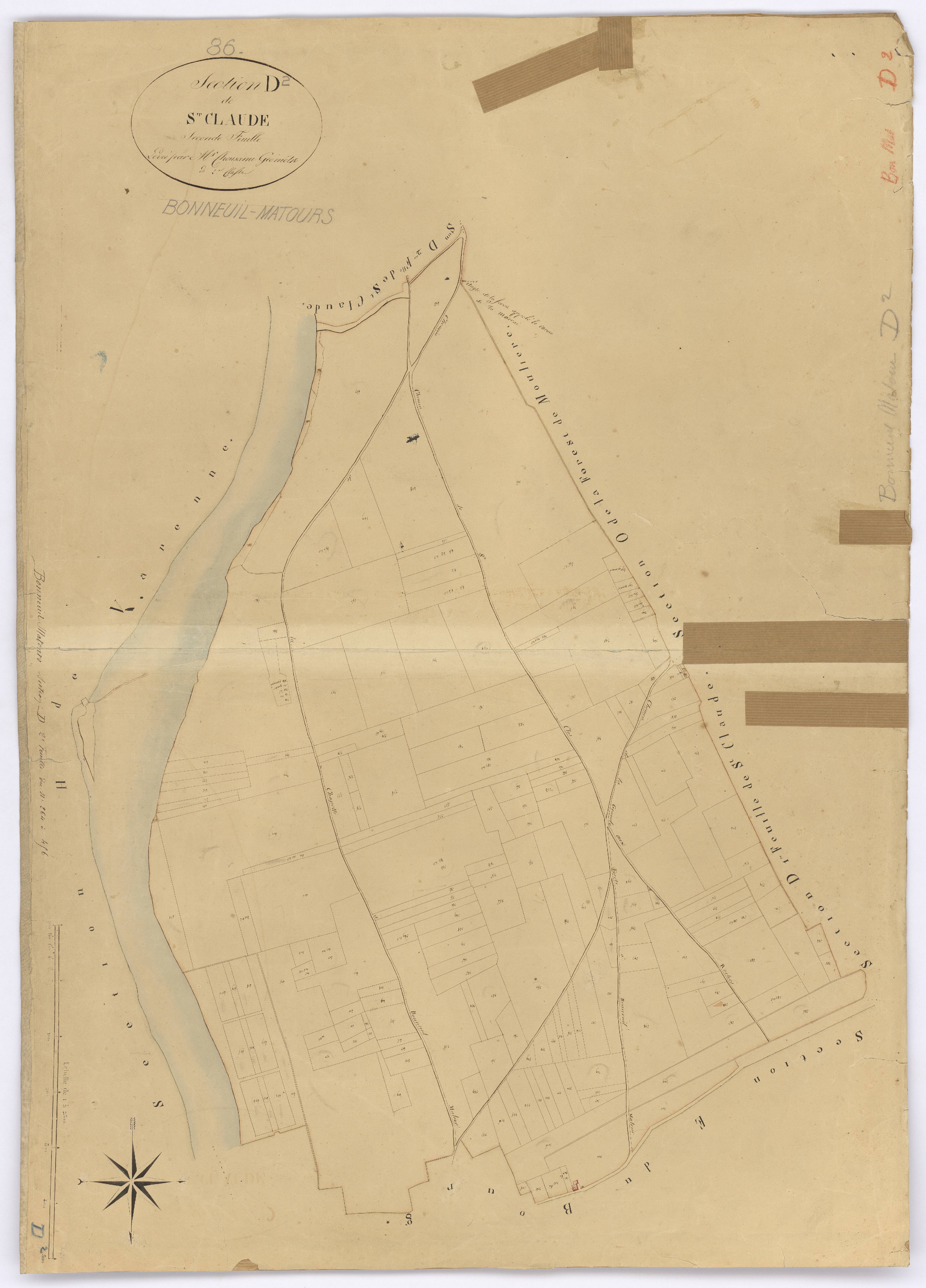 Bonneuil-Matours - FRAD086_cadastre Plans 