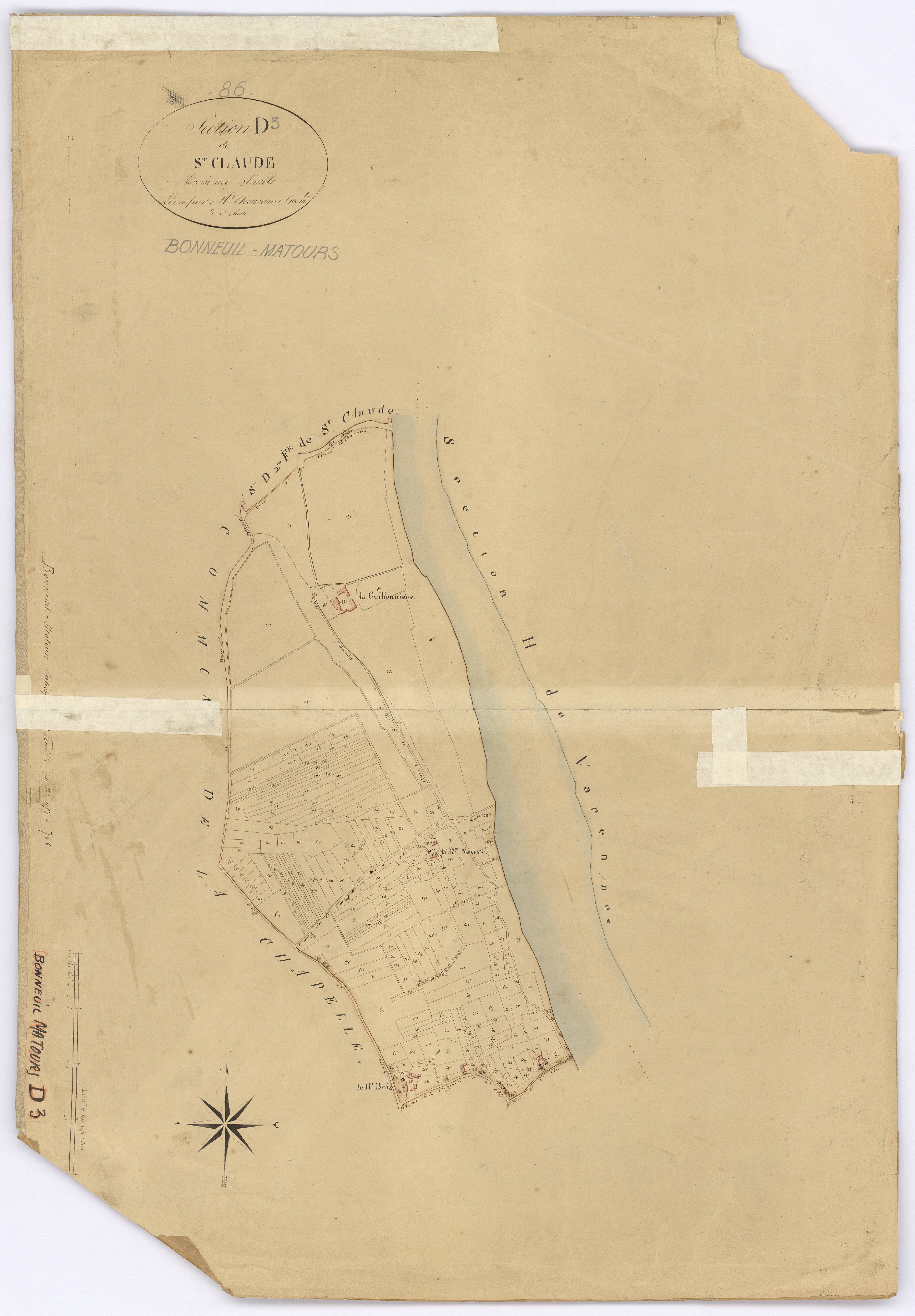 Bonneuil-Matours - FRAD086_cadastre Plans 