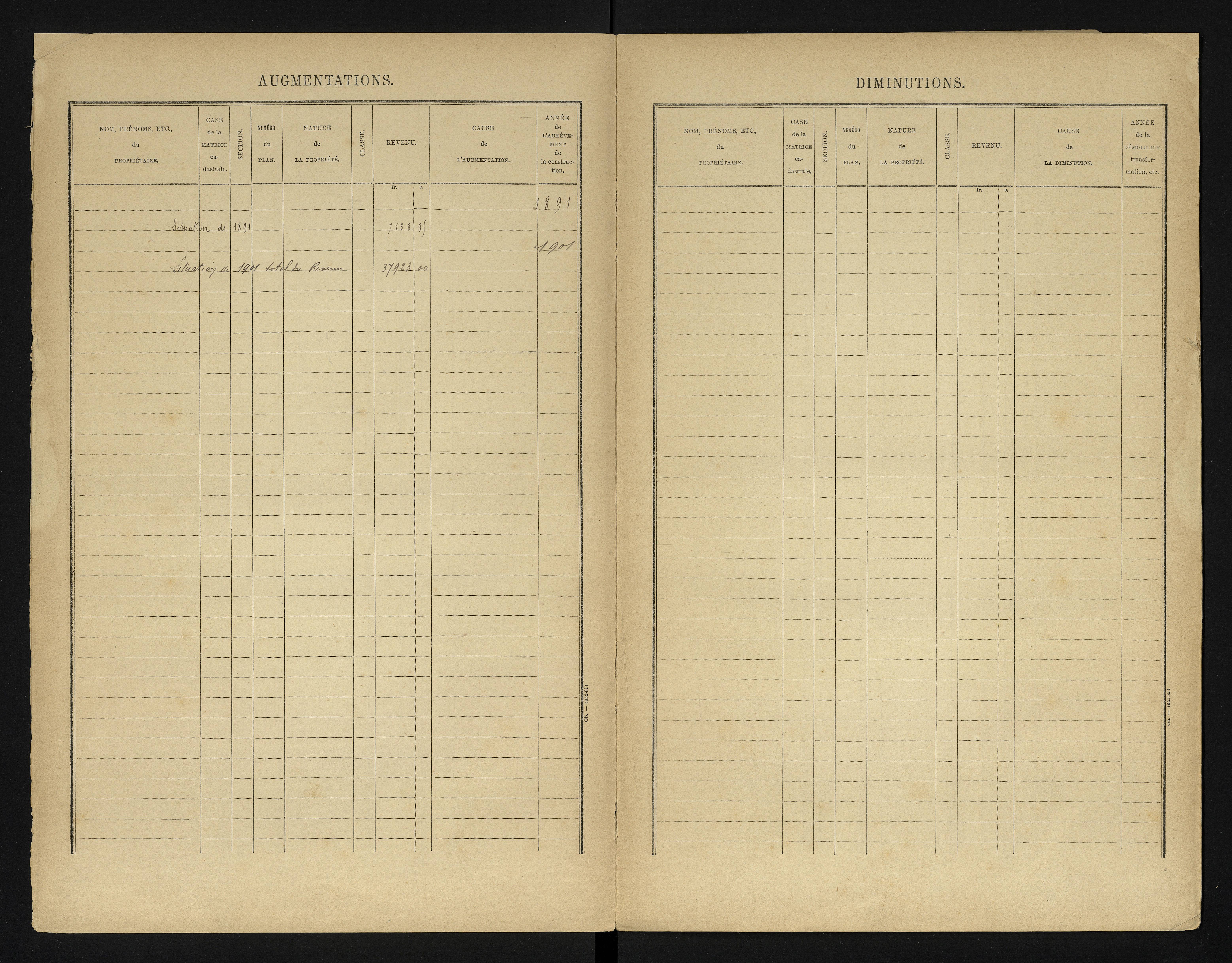 Bonneuil-Matours - FRAD086_cadastre Cases 1-444 