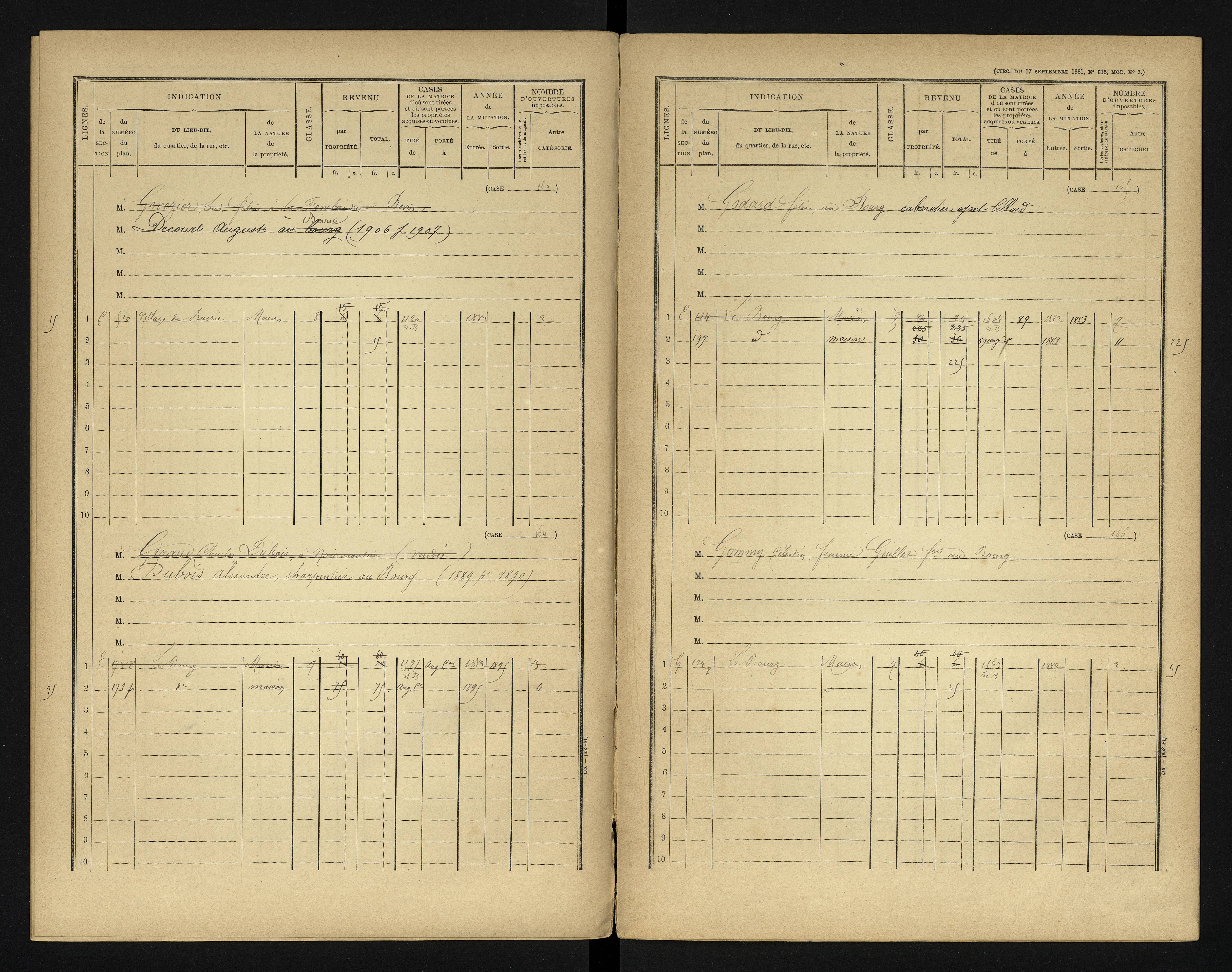 Bonneuil-Matours - FRAD086_cadastre Cases 1-444 