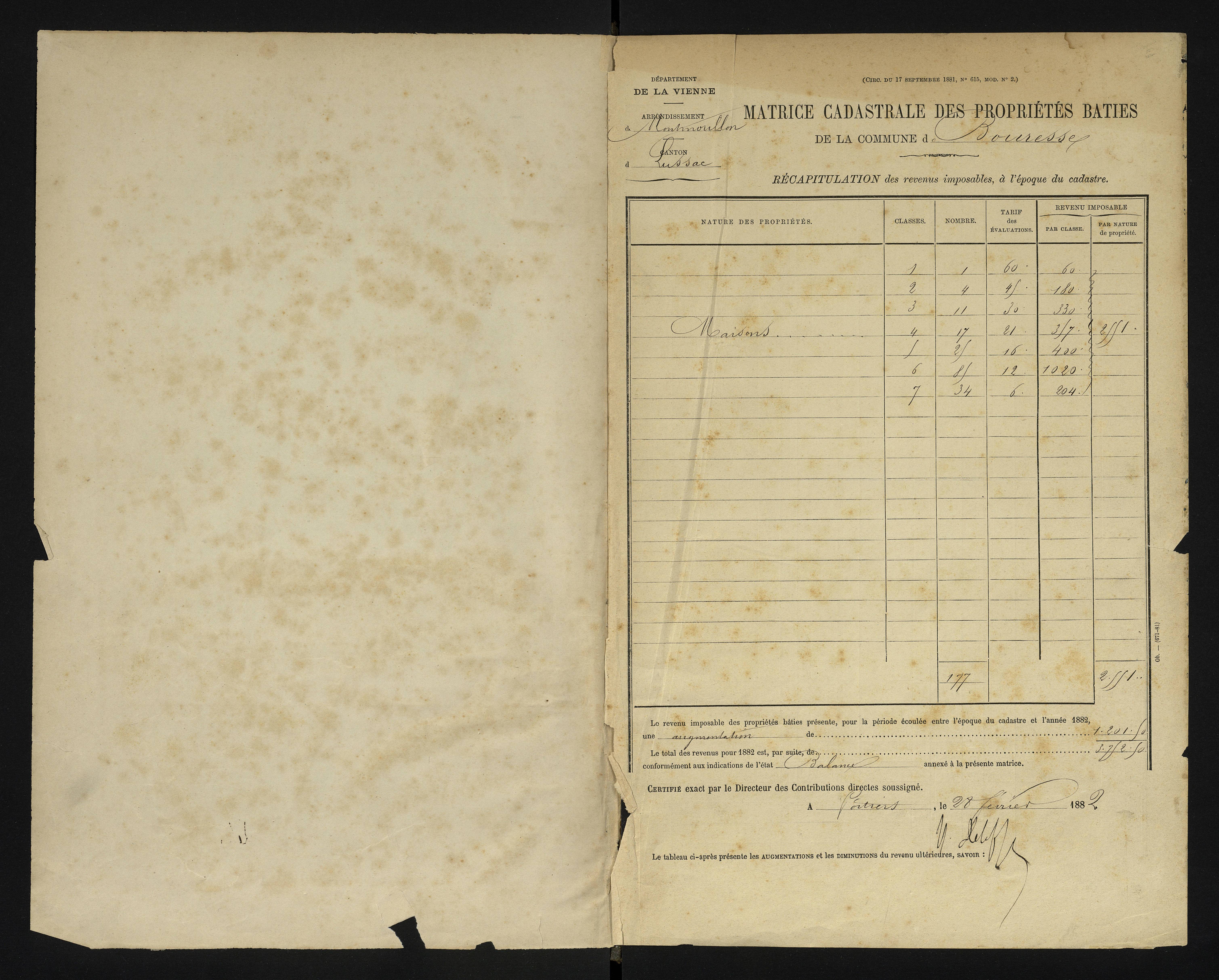 Bouresse - FRAD086_cadastre Cases 1-304 