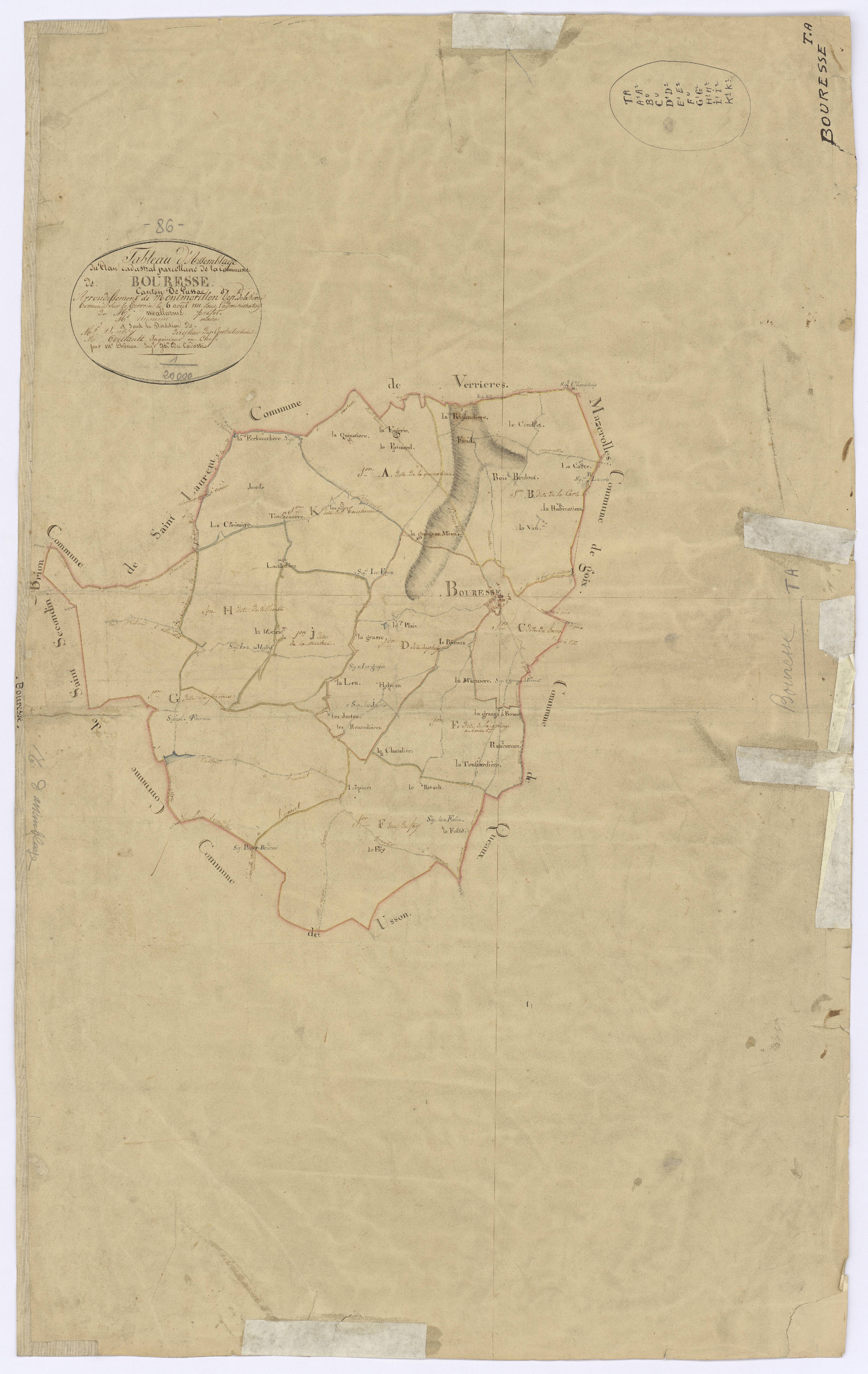 Bouresse - FRAD086_cadastre Plans 