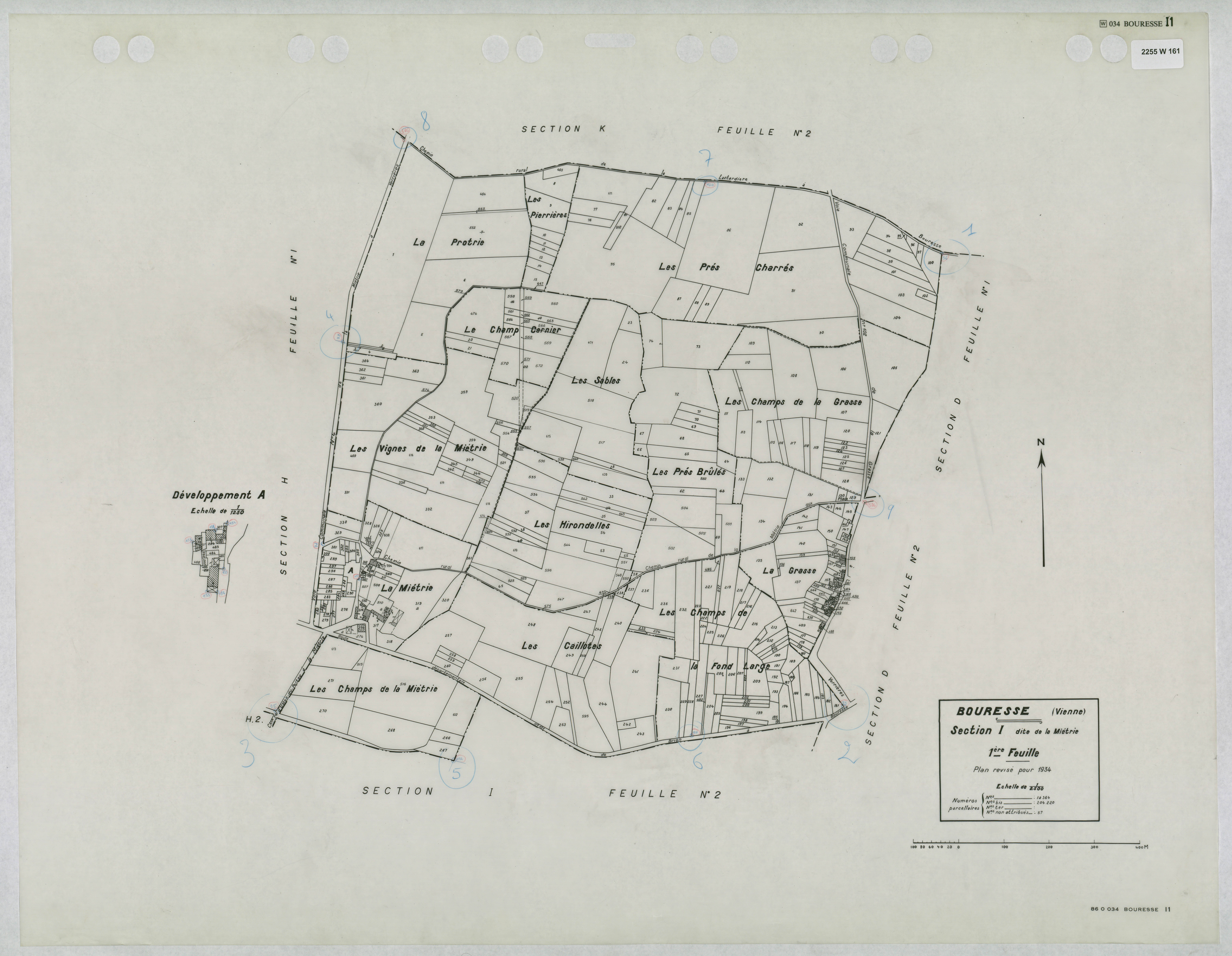Bouresse - FRAD086_cadastre Plans mis à jour 