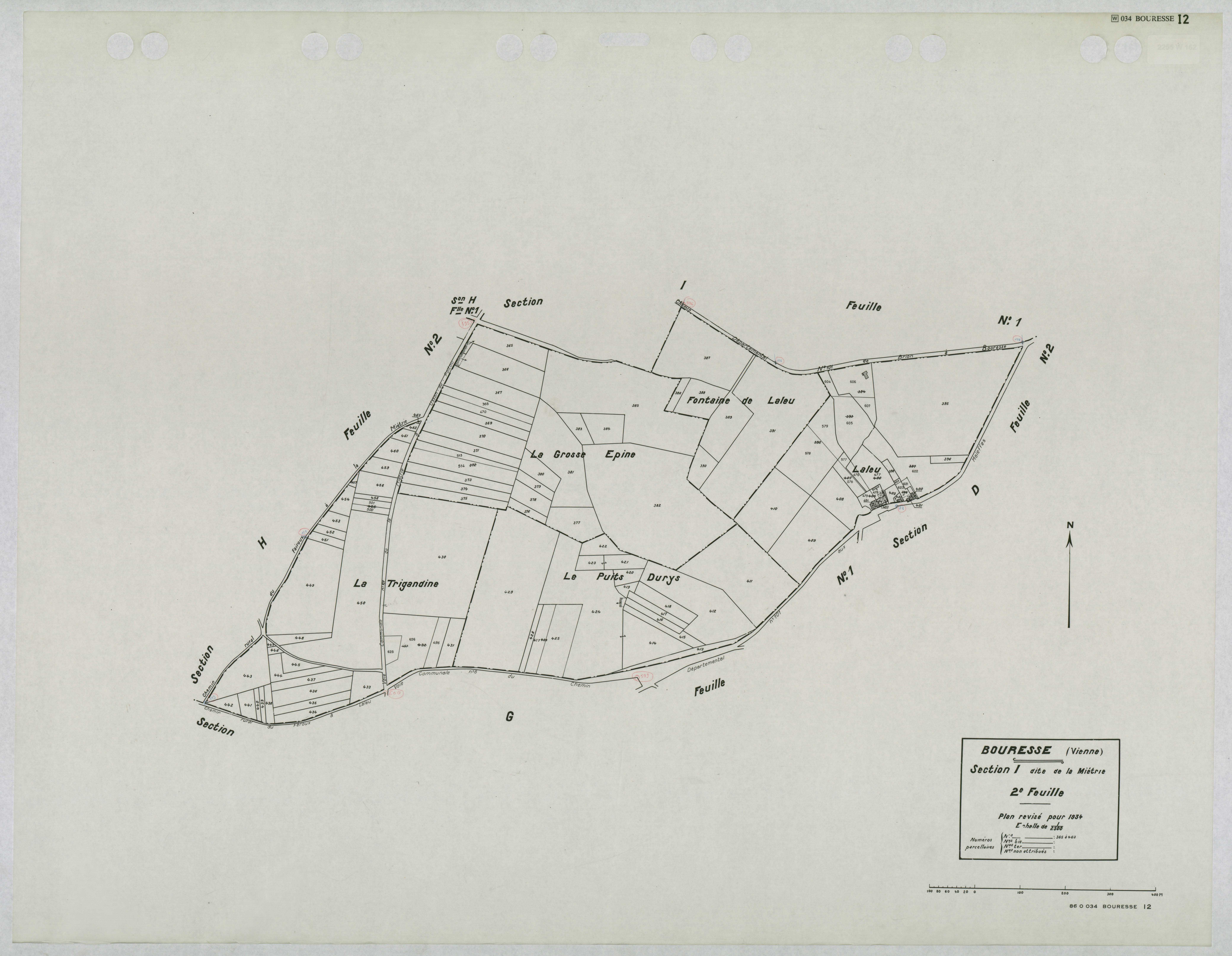 Bouresse - FRAD086_cadastre Plans mis à jour 