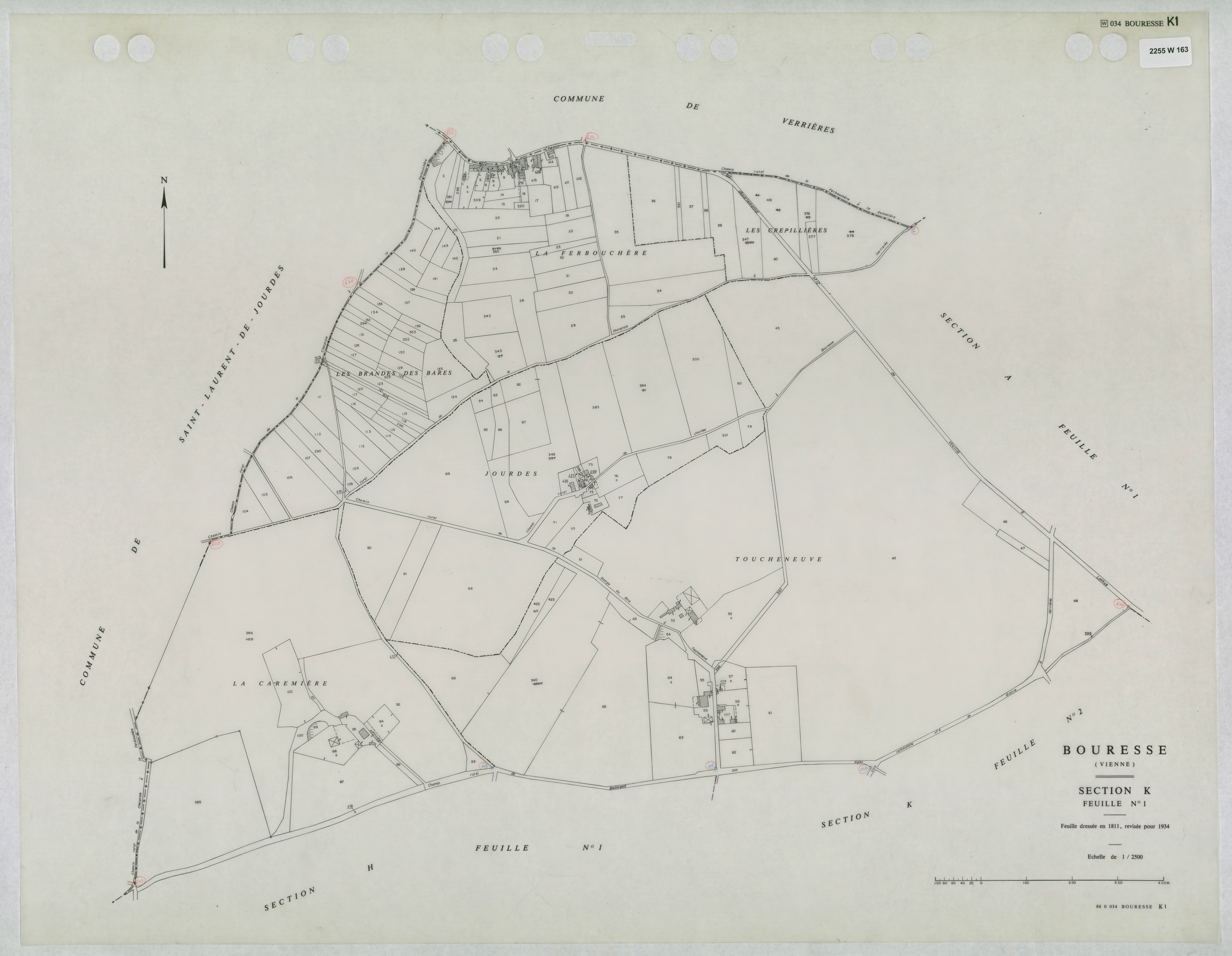 Bouresse - FRAD086_cadastre Plans mis à jour 