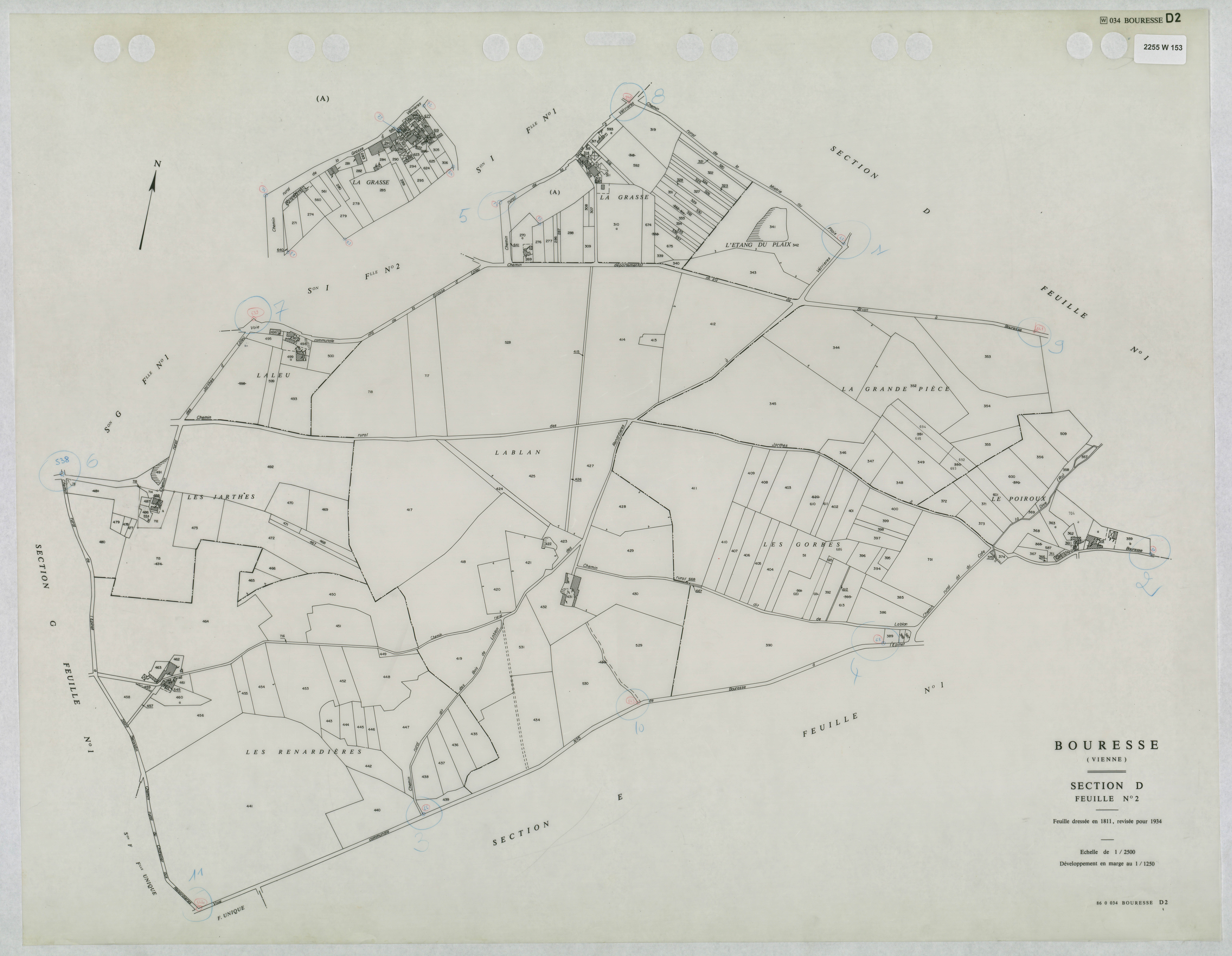 Bouresse - FRAD086_cadastre Plans mis à jour 