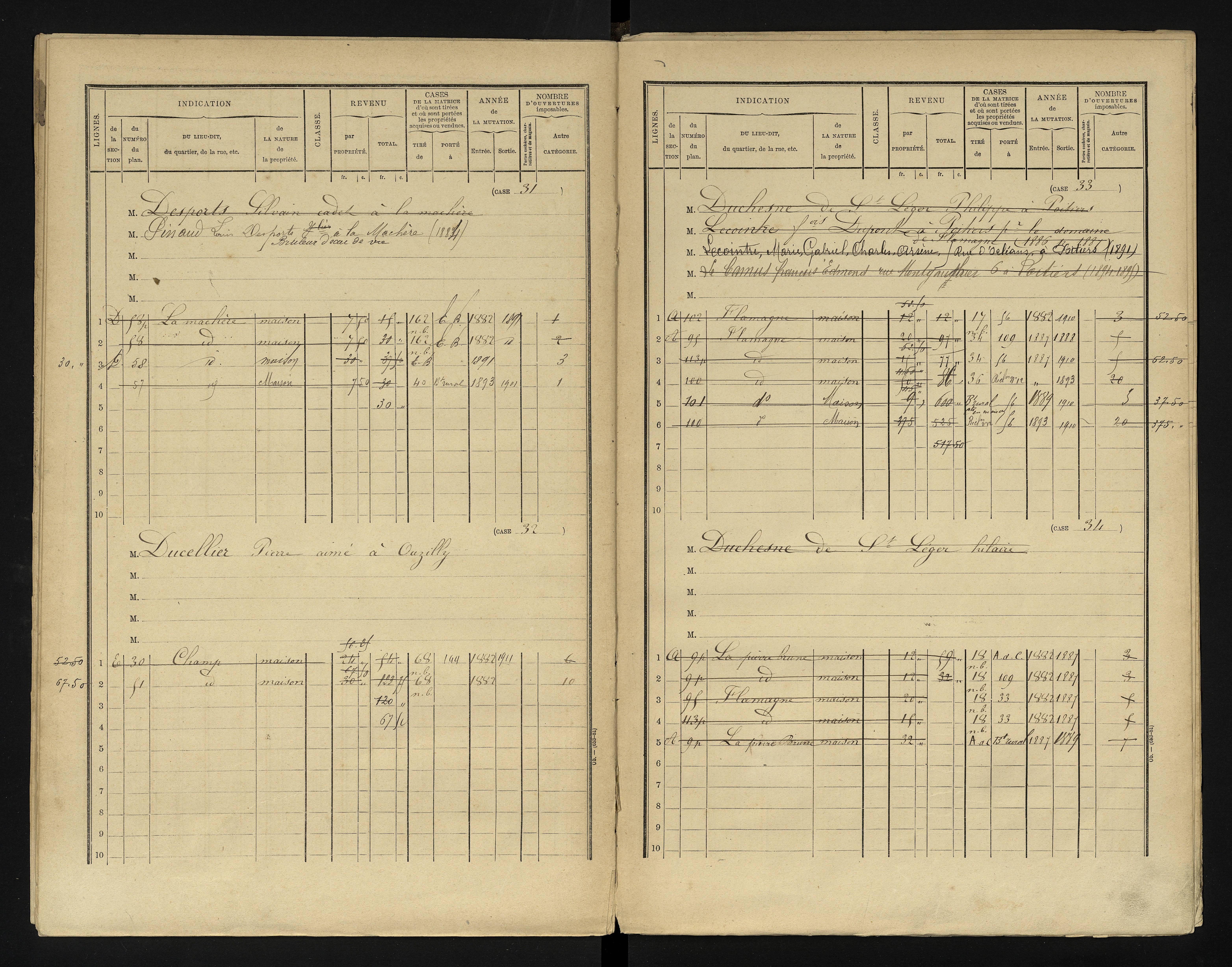 Bourg-Archambault - FRAD086_cadastre Cases 1-144 