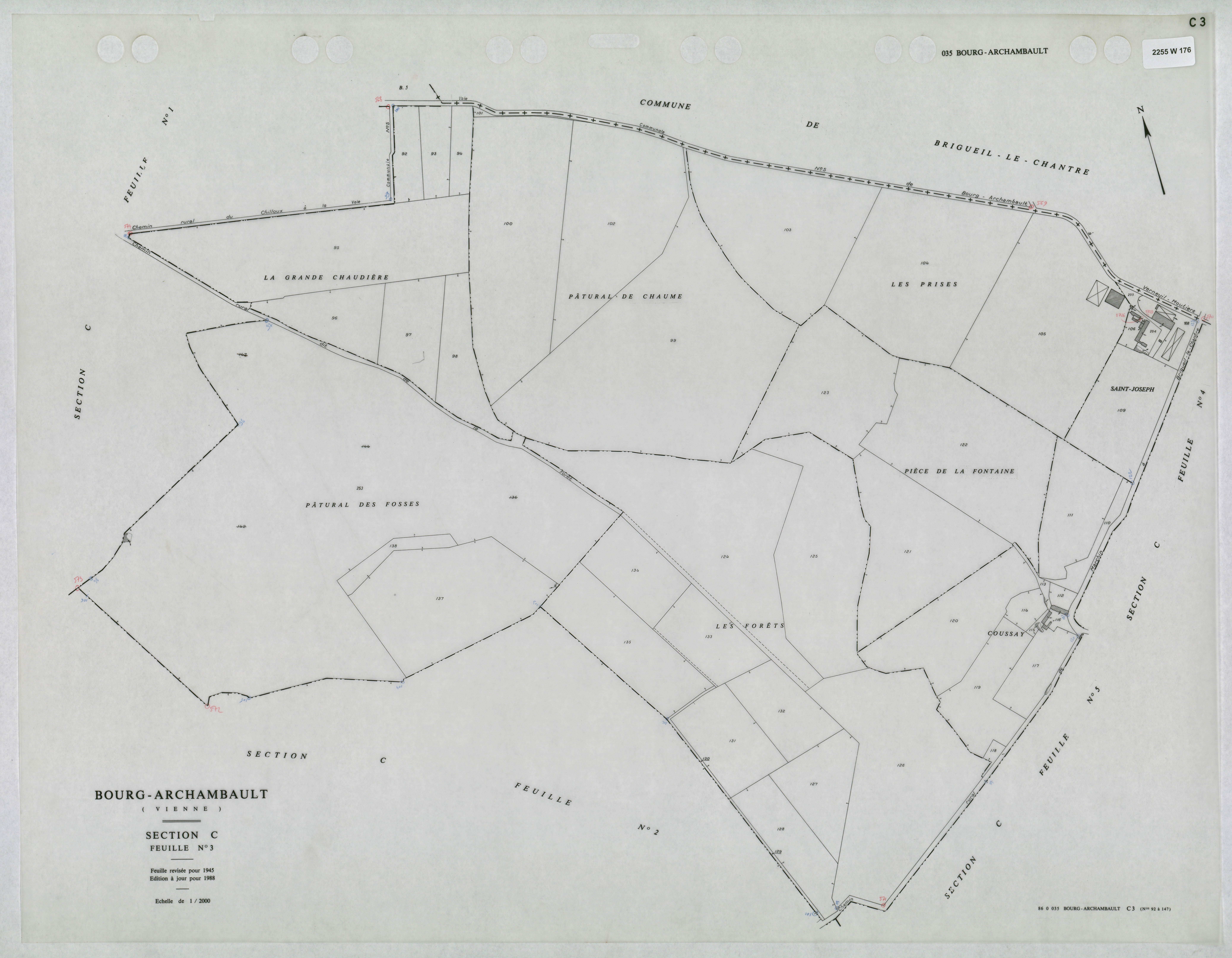 Bourg-Archambault - FRAD086_cadastre Plans mis à jour 