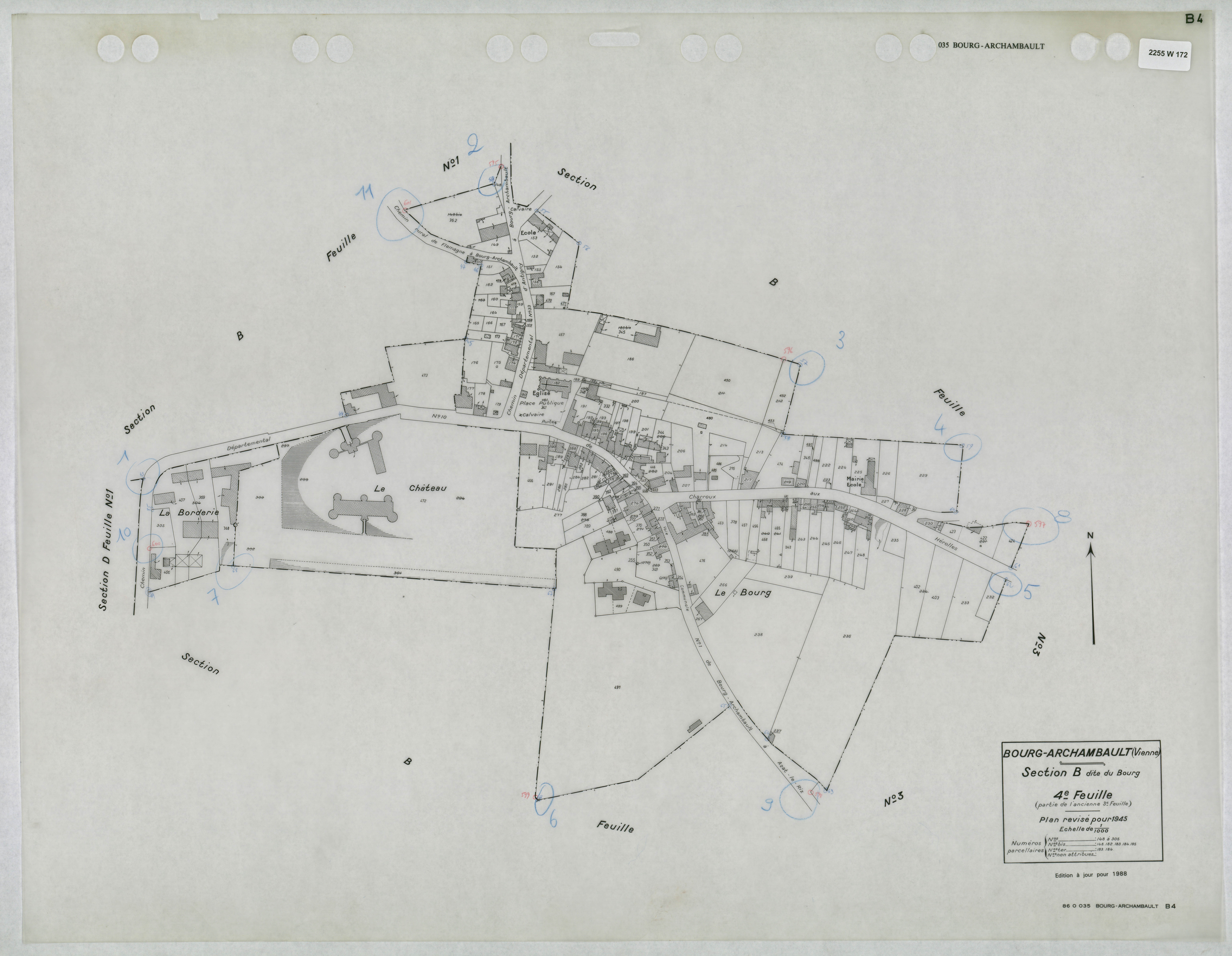 Bourg-Archambault - FRAD086_cadastre Plans mis à jour 