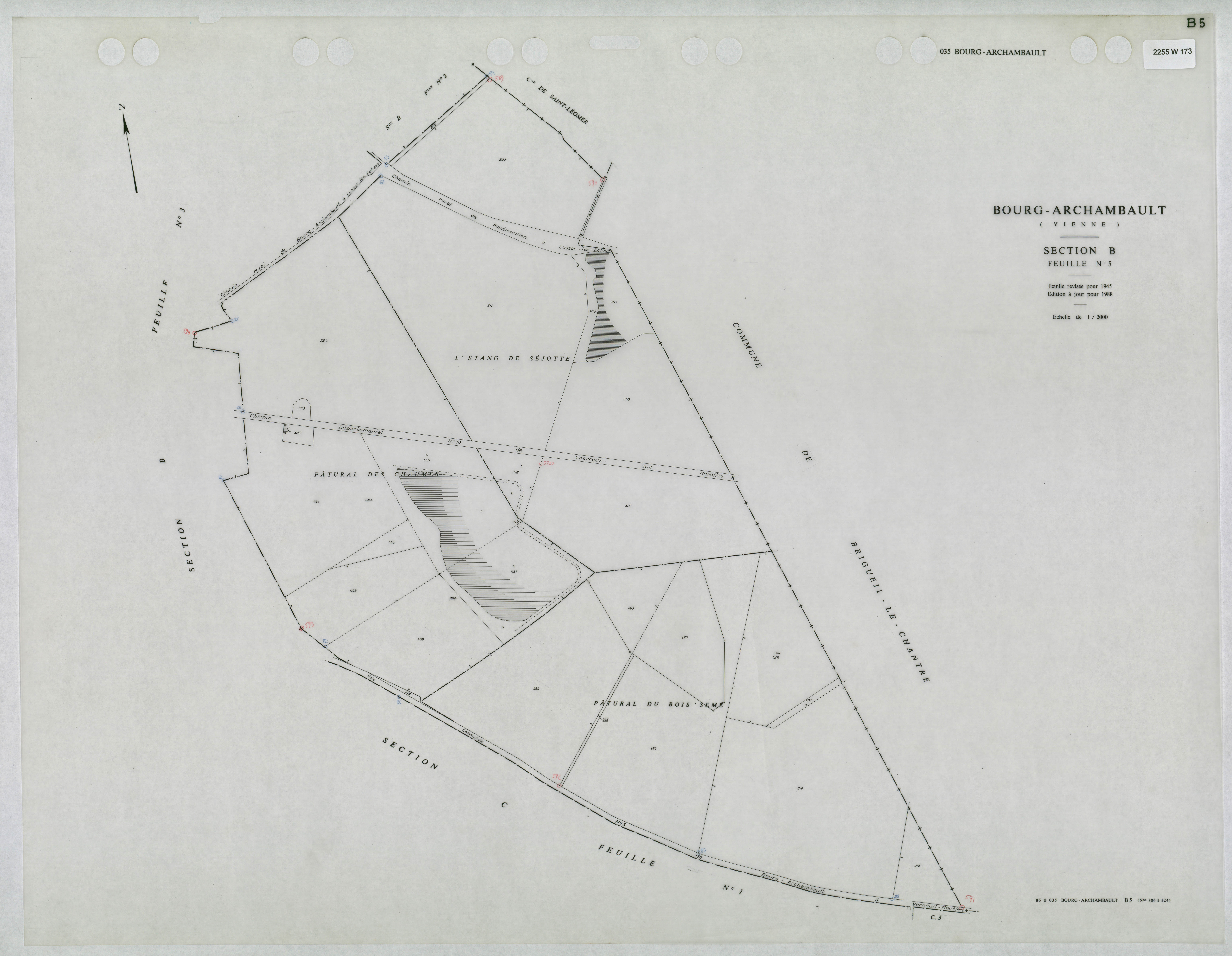 Bourg-Archambault - FRAD086_cadastre Plans mis à jour 