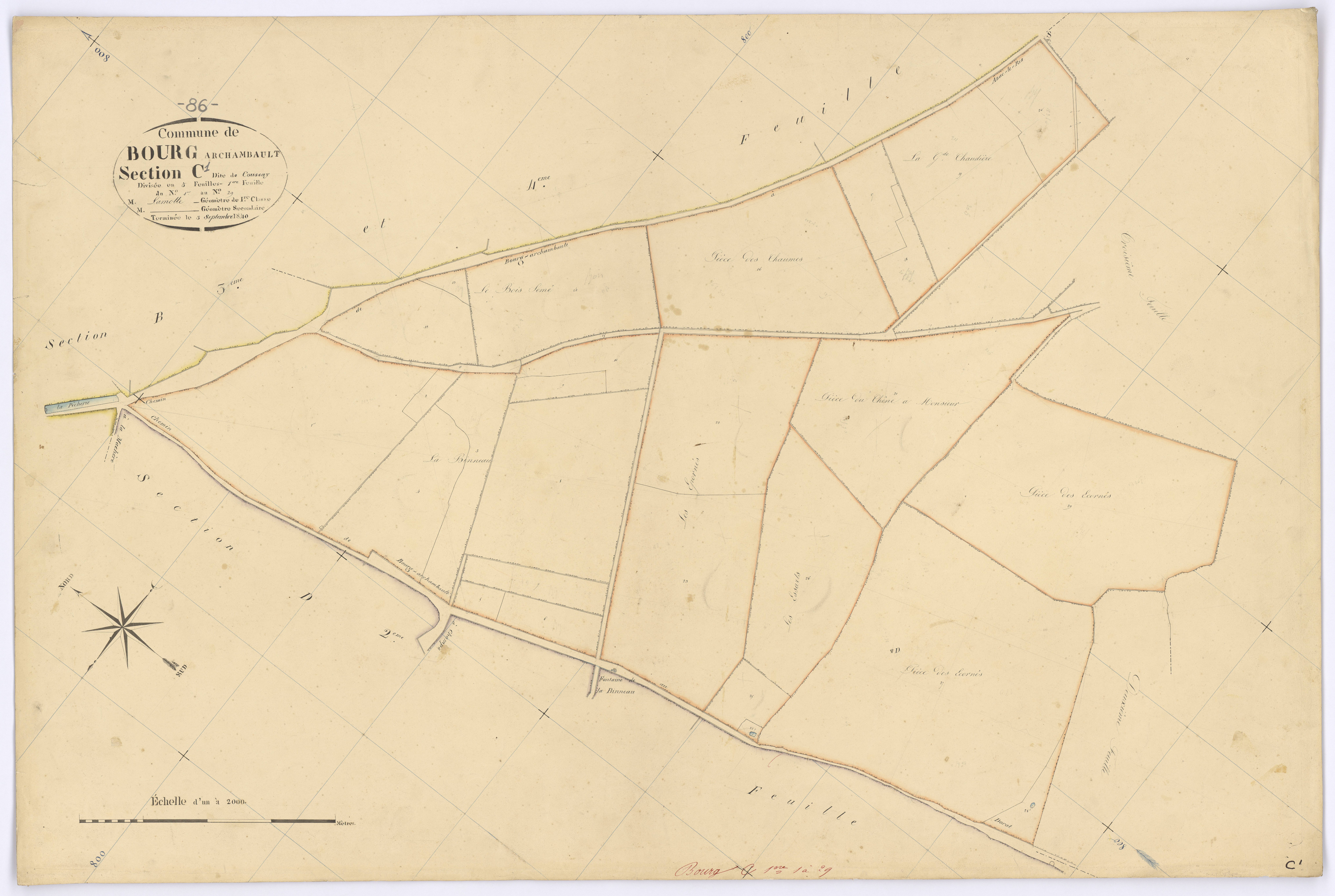 Bourg-Archambault - FRAD086_cadastre Plans 