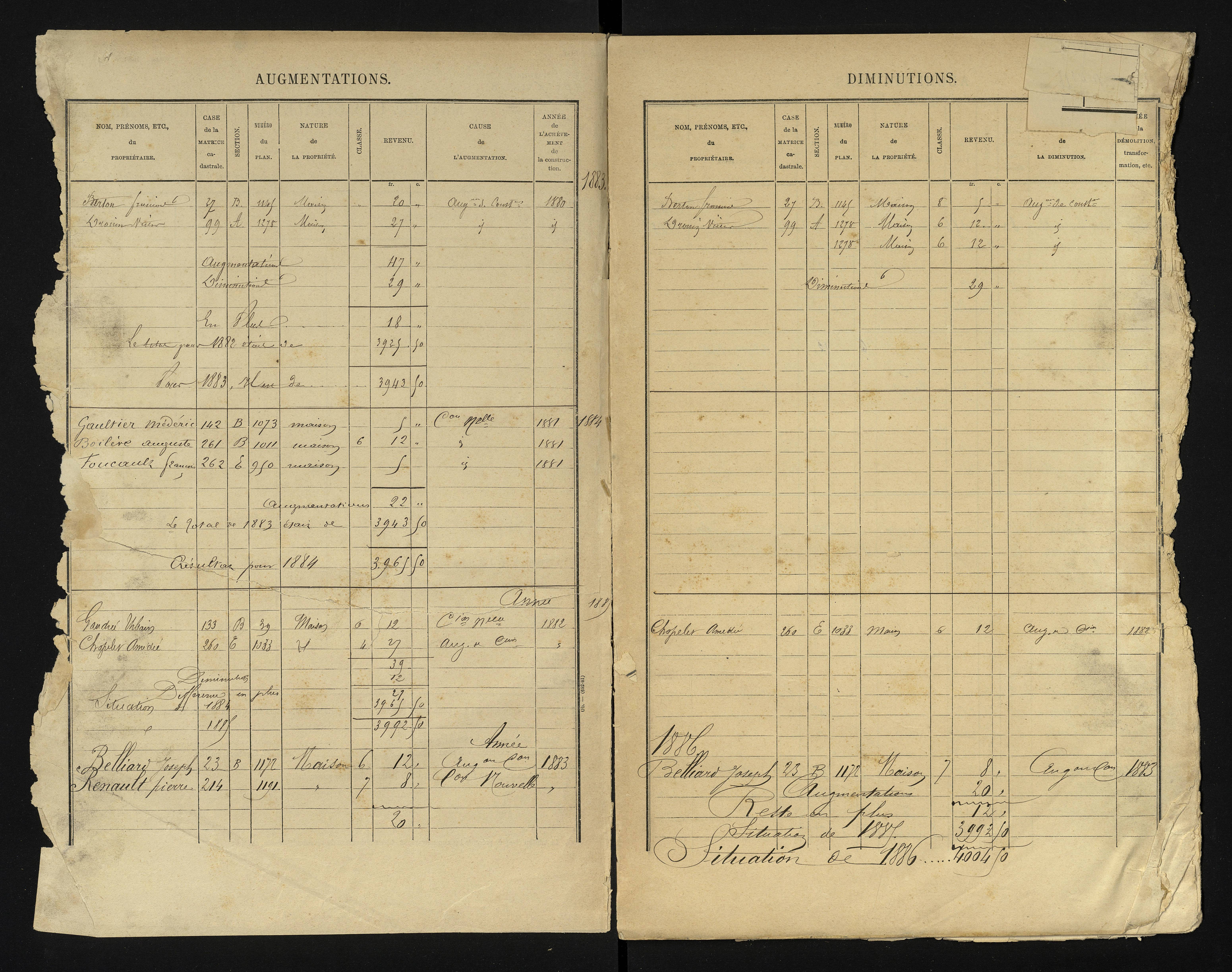 Bournand - FRAD086_cadastre Cases 1-344 