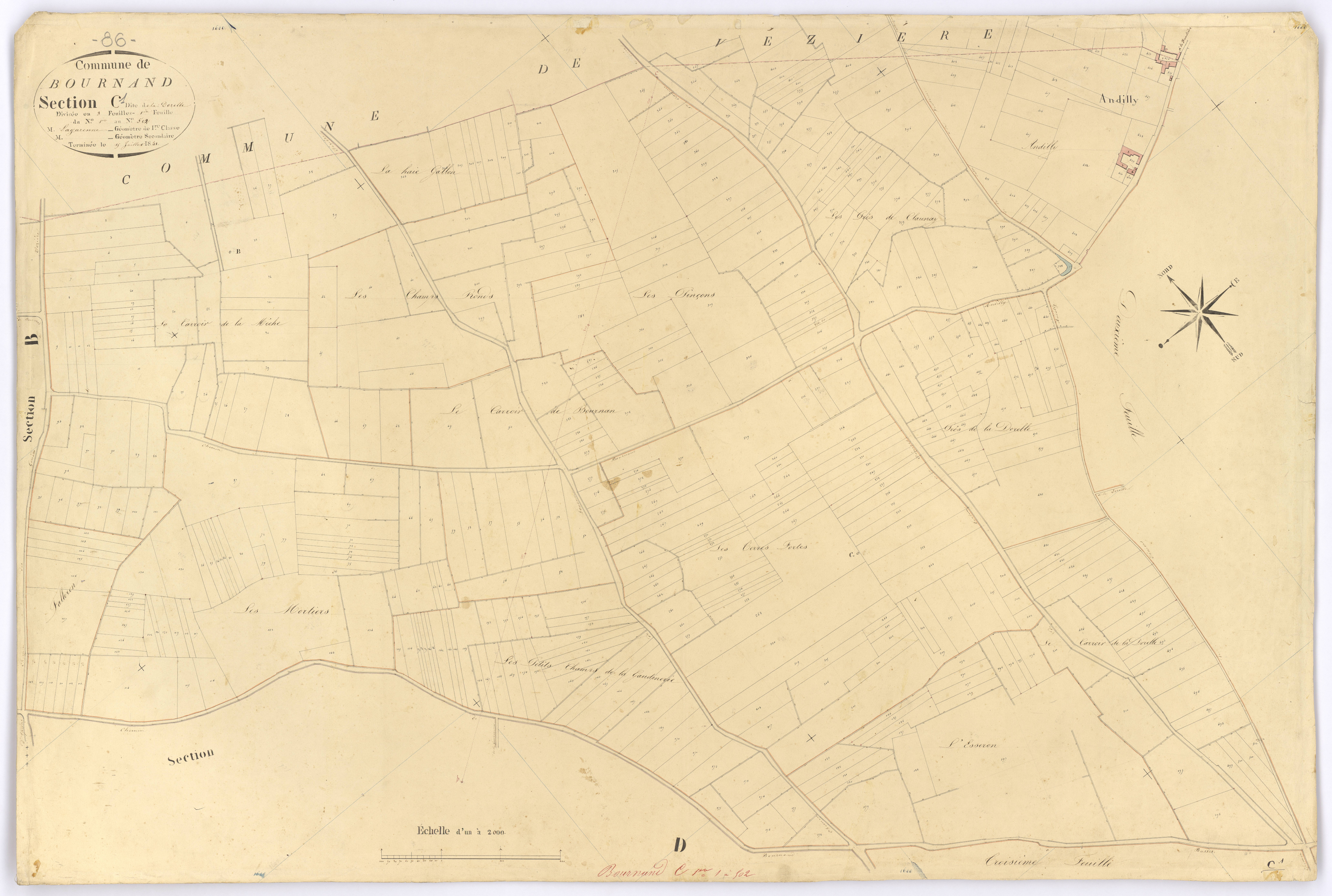 Bournand - FRAD086_cadastre Plans 