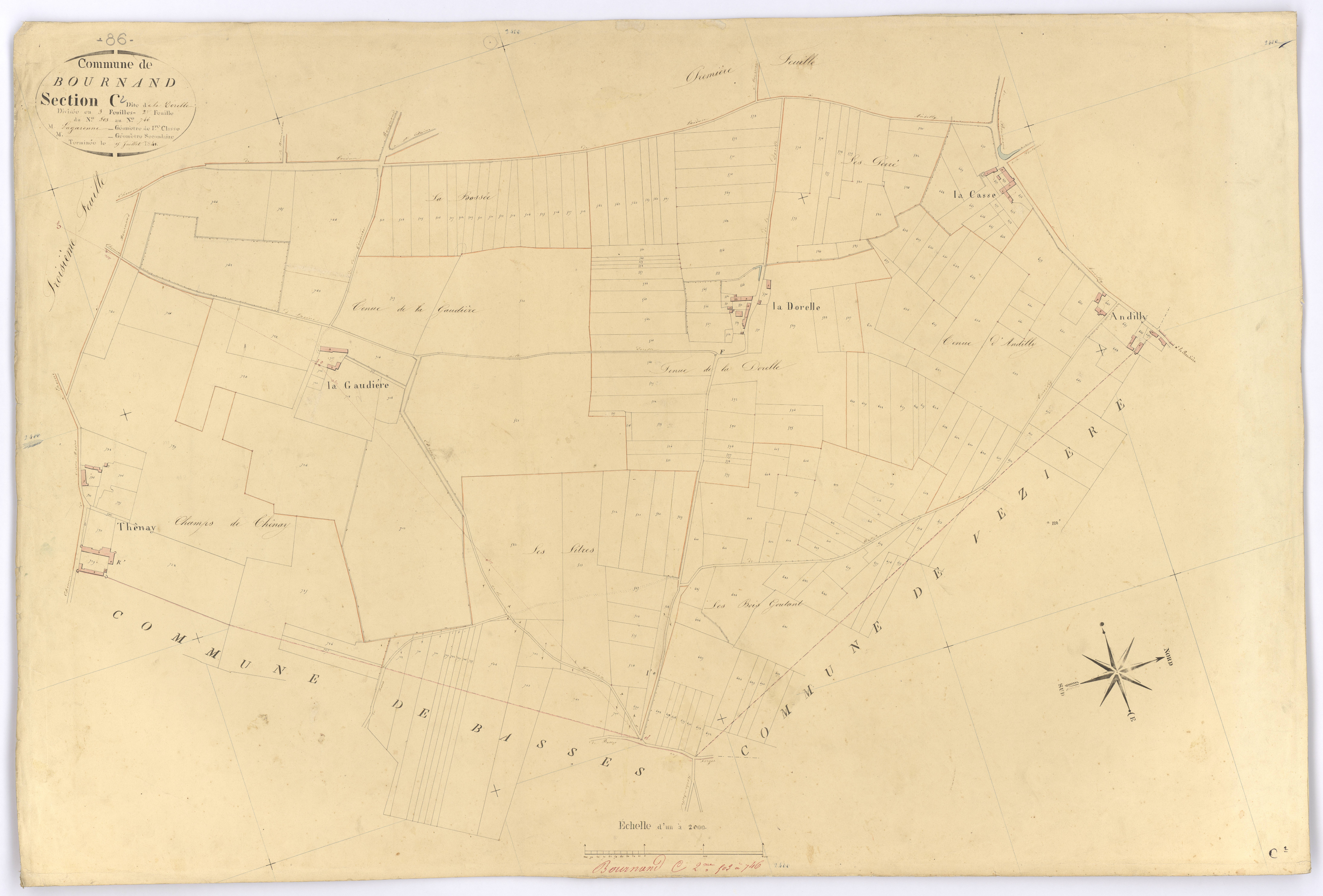 Bournand - FRAD086_cadastre Plans 
