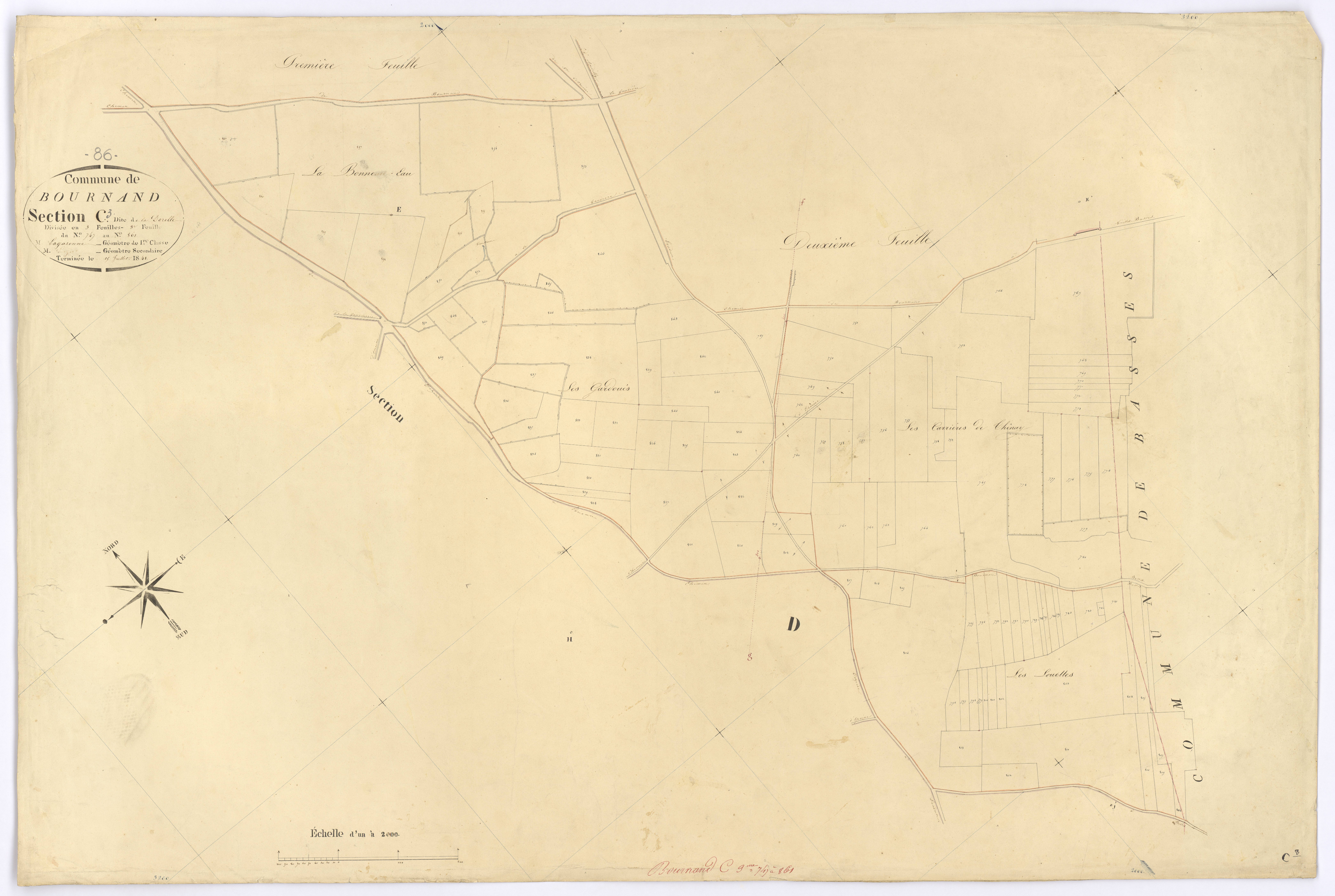 Bournand - FRAD086_cadastre Plans 