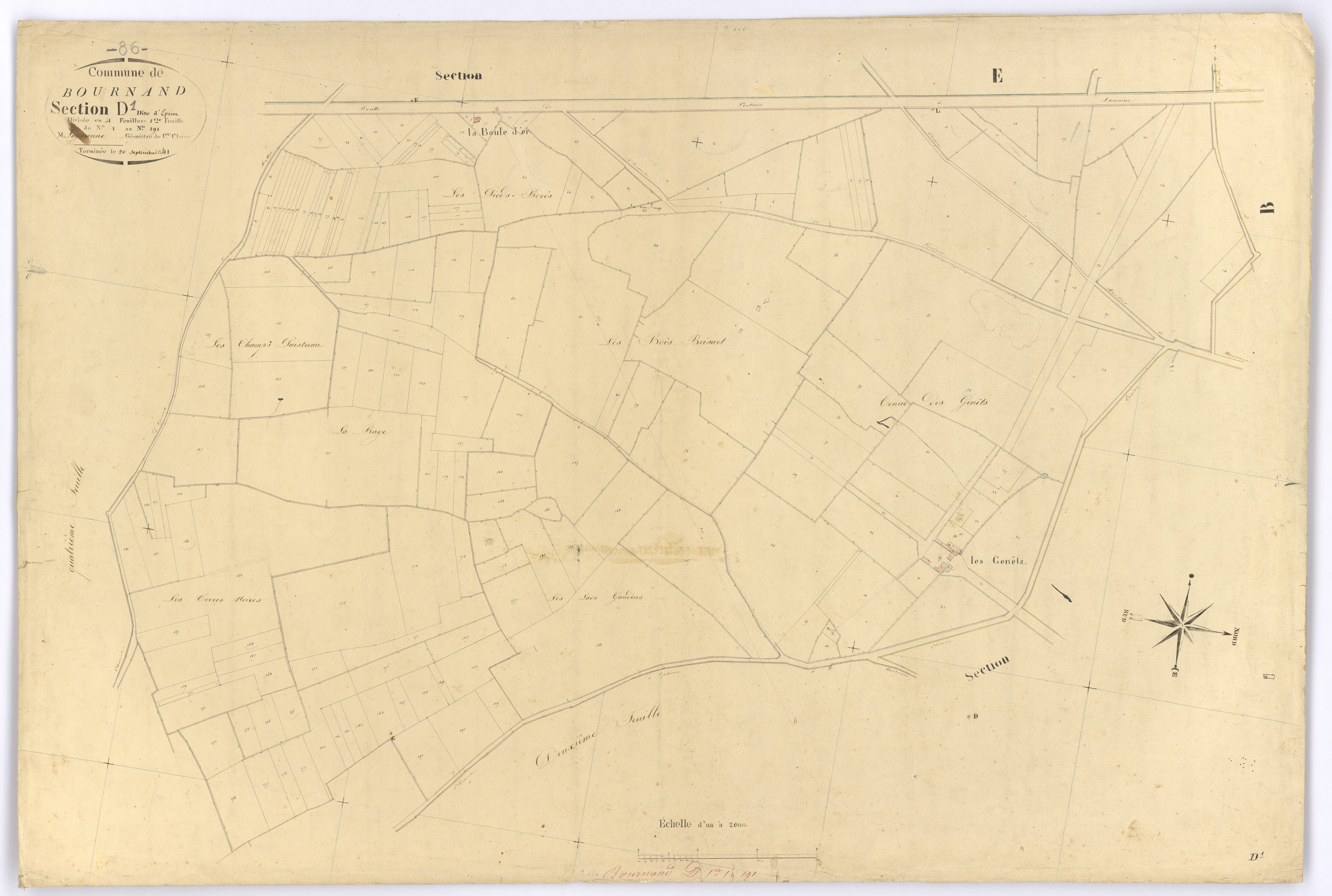 Bournand - FRAD086_cadastre Plans 