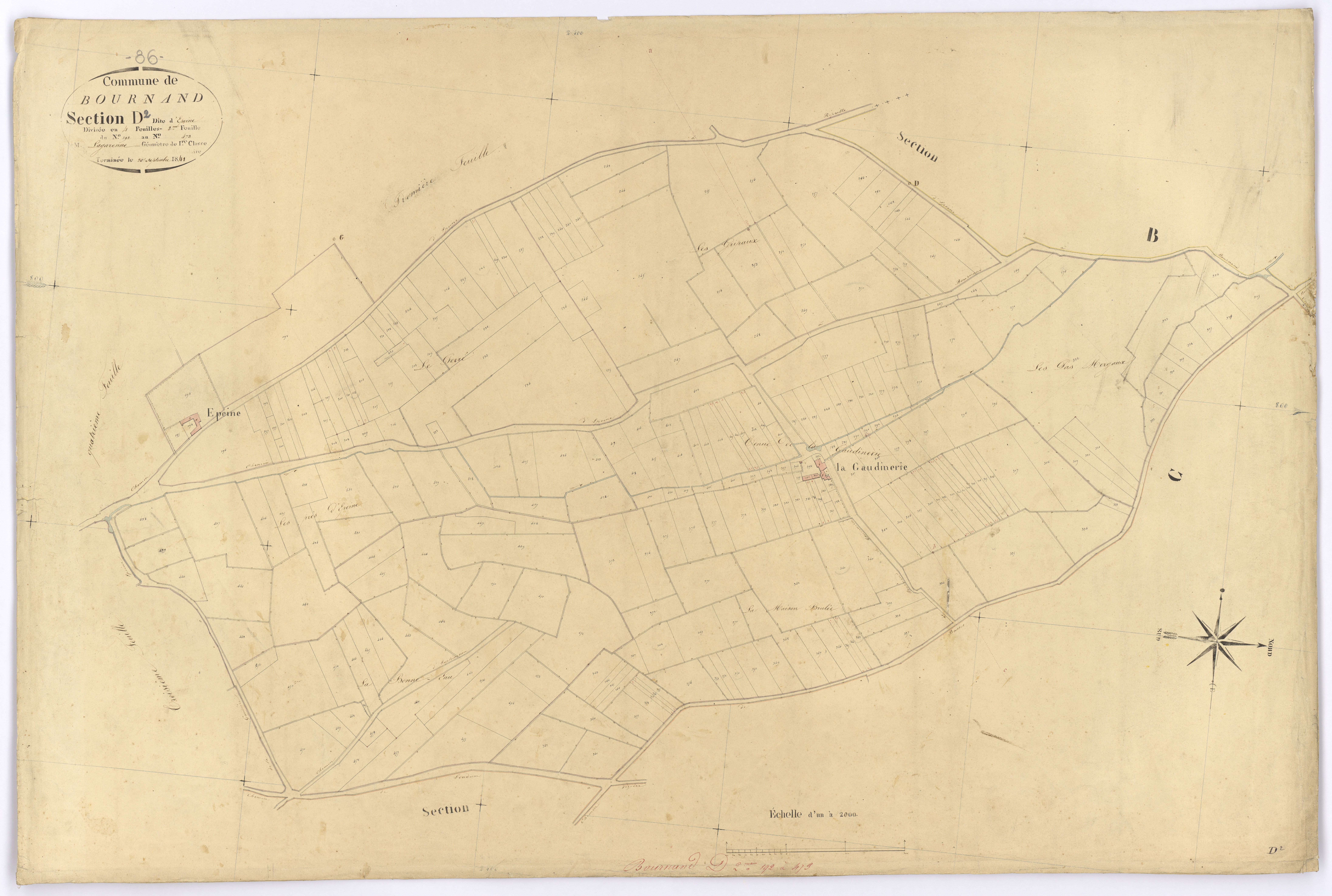 Bournand - FRAD086_cadastre Plans 