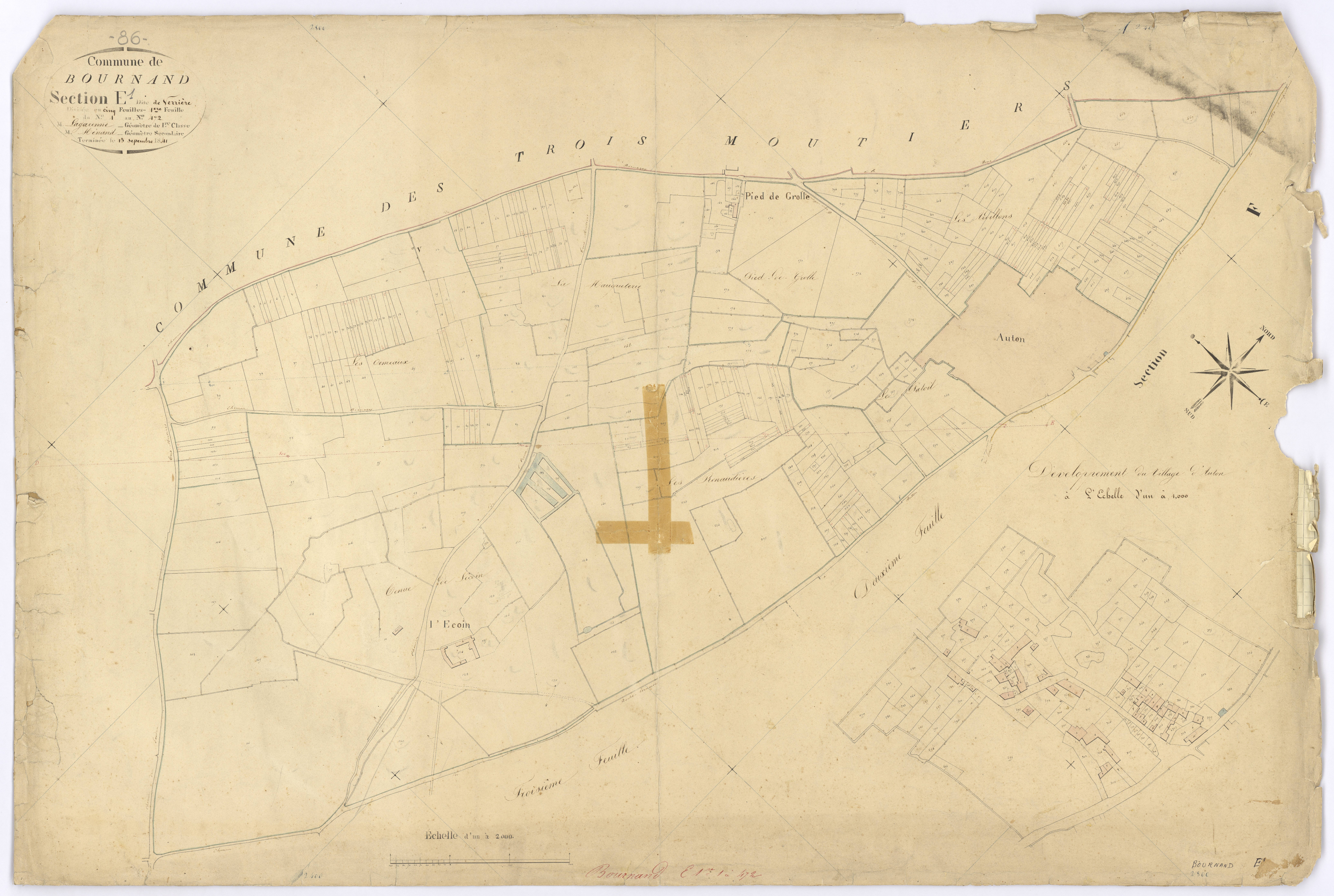 Bournand - FRAD086_cadastre Plans 