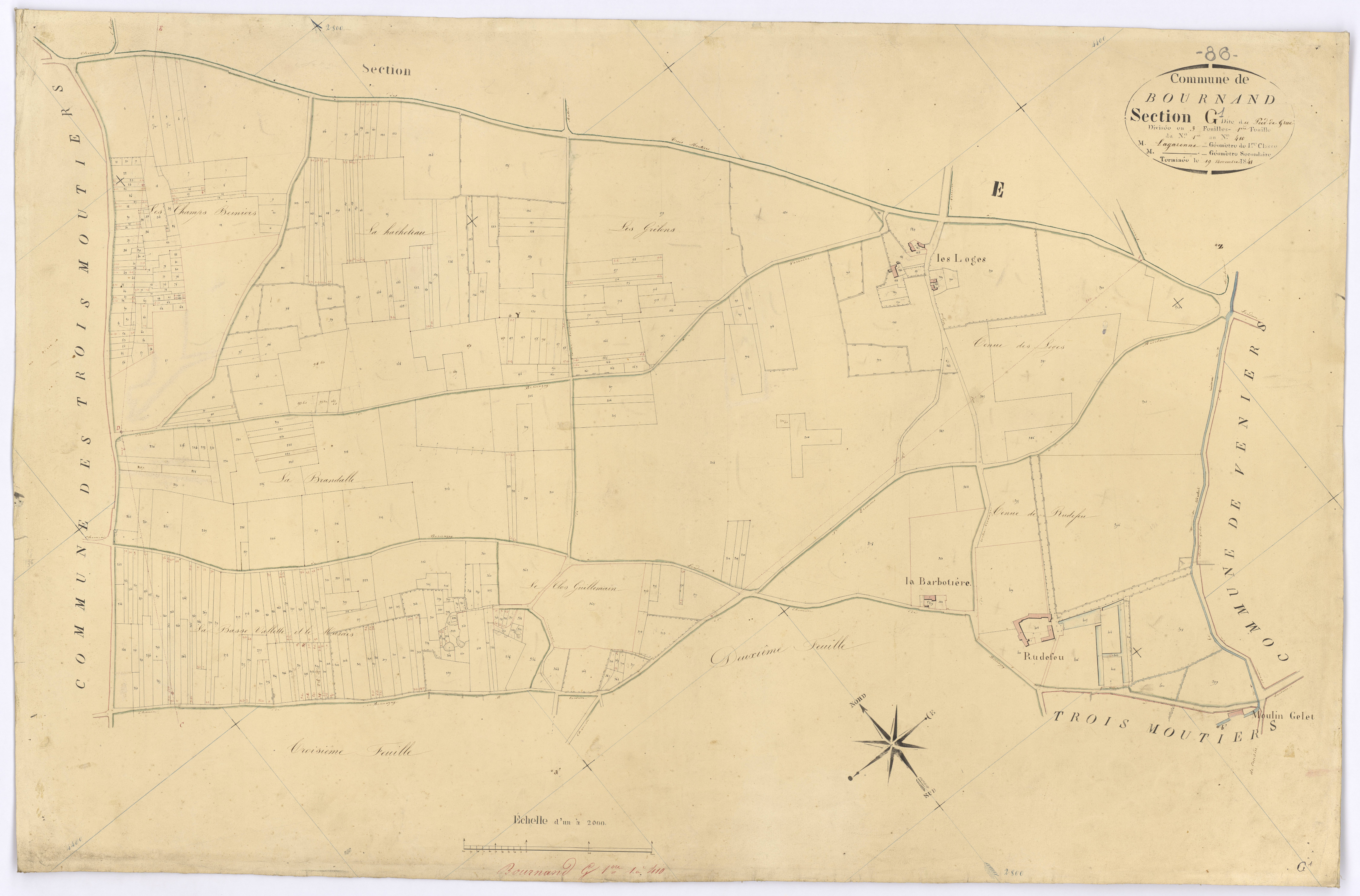Bournand - FRAD086_cadastre Plans 
