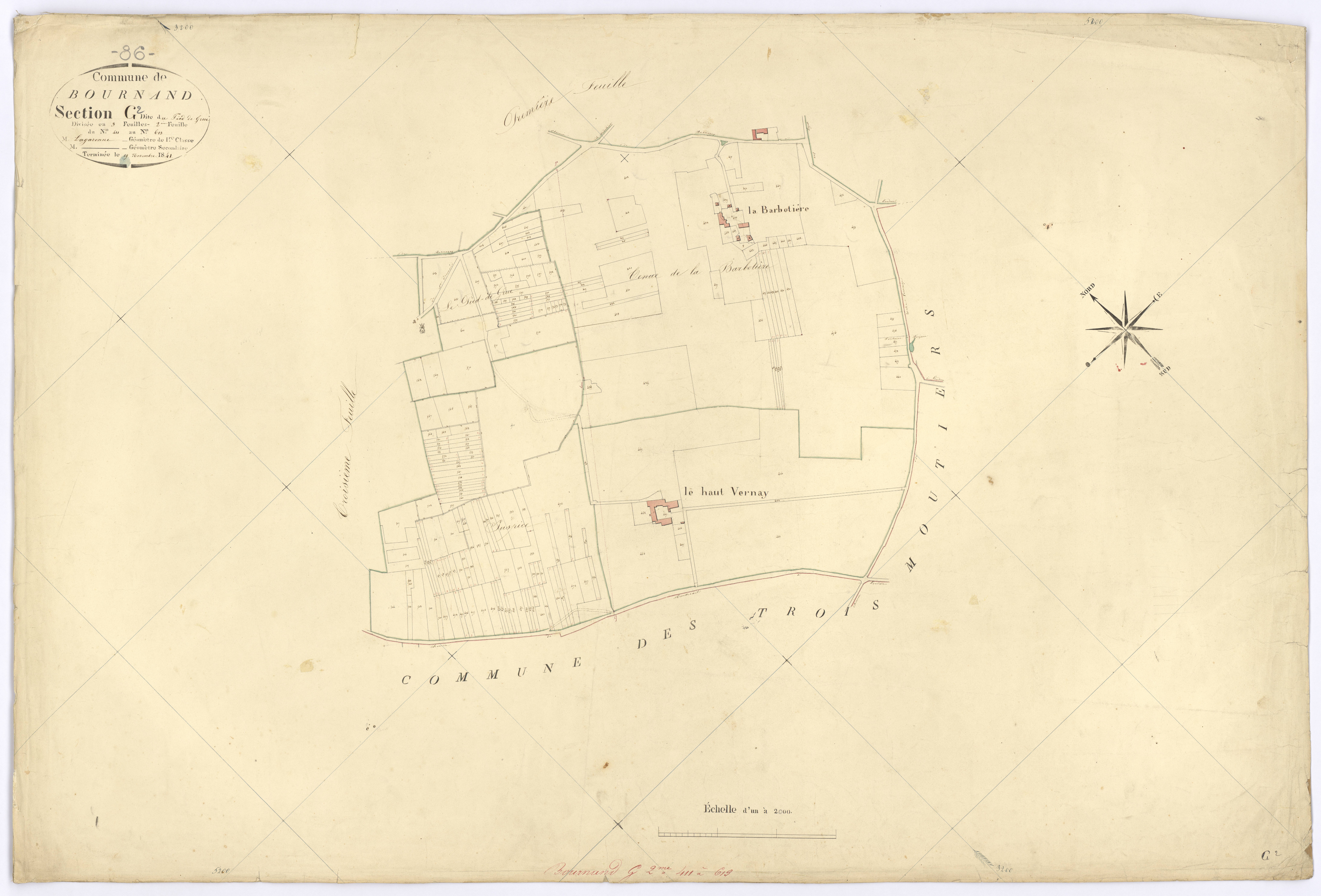 Bournand - FRAD086_cadastre Plans 