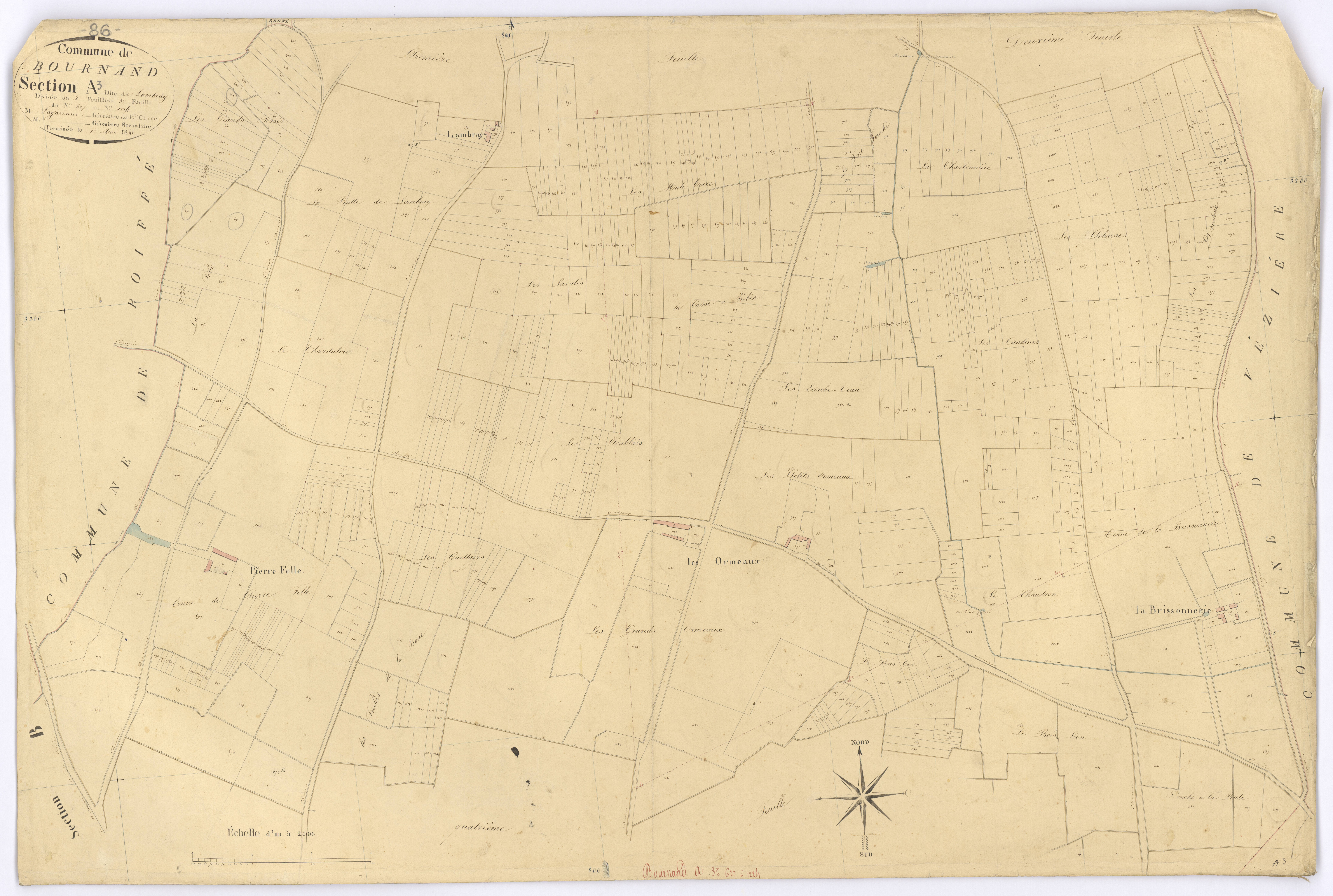 Bournand - FRAD086_cadastre Plans 