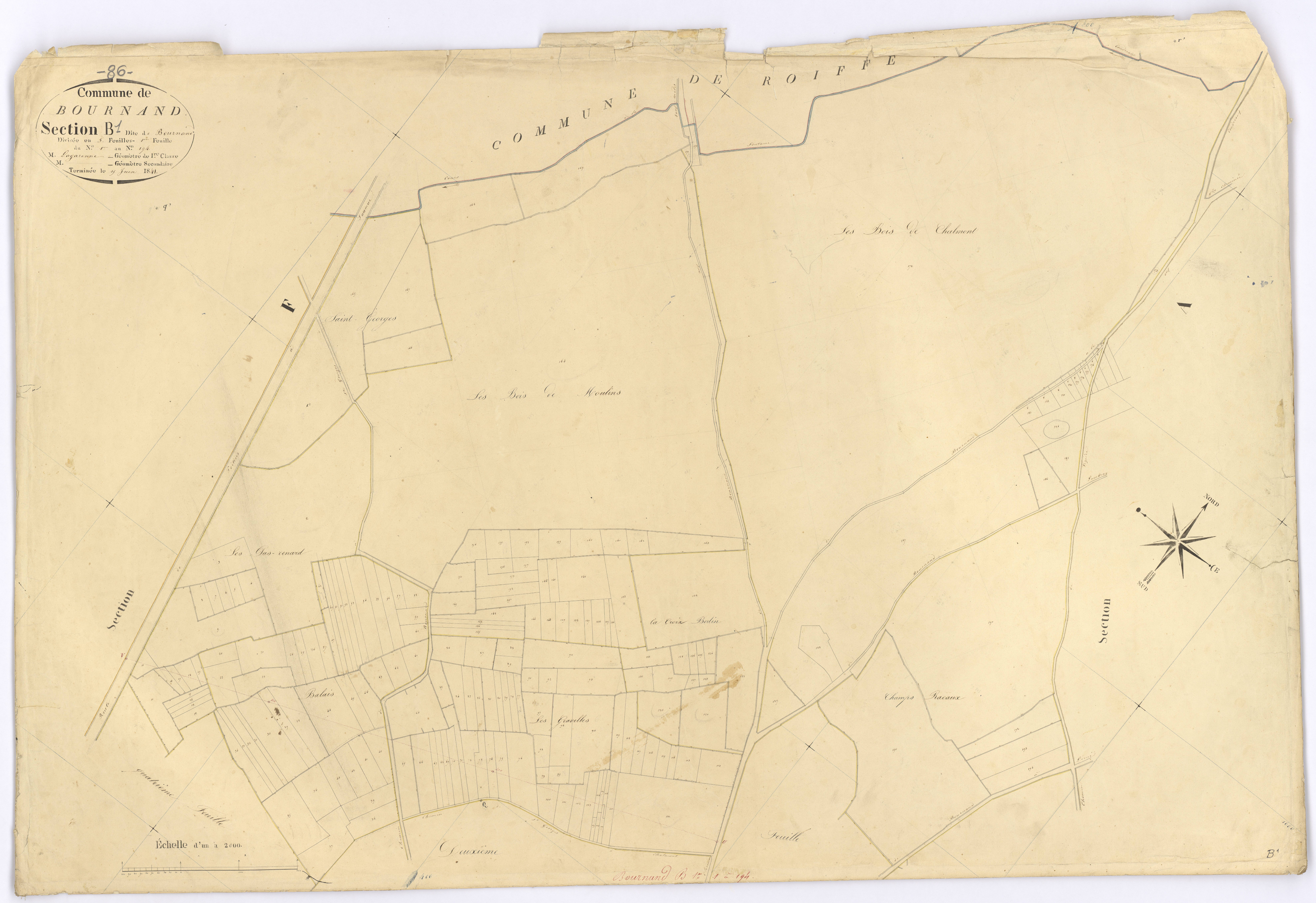 Bournand - FRAD086_cadastre Plans 