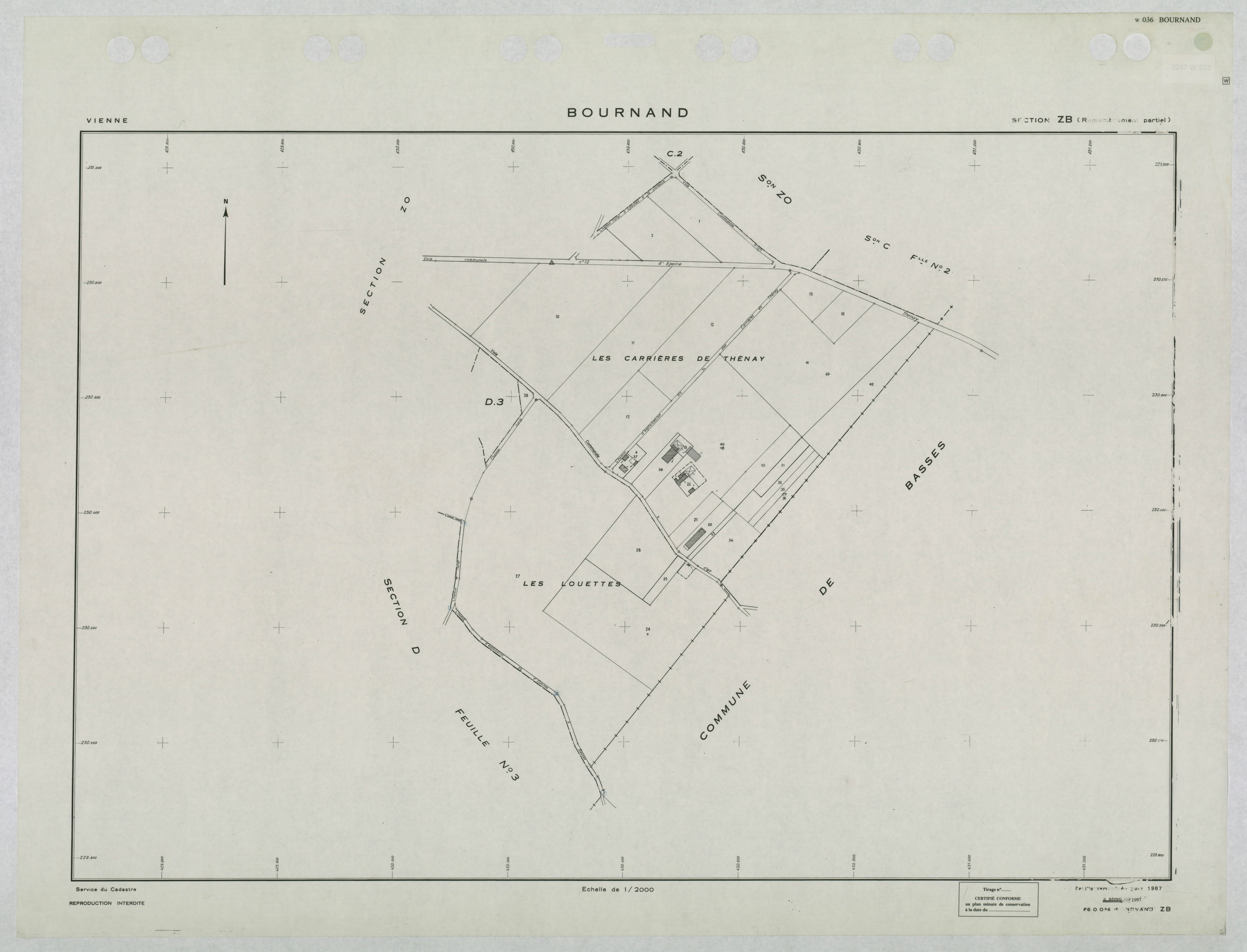 Bournand - FRAD086_cadastre Plans remembrés 