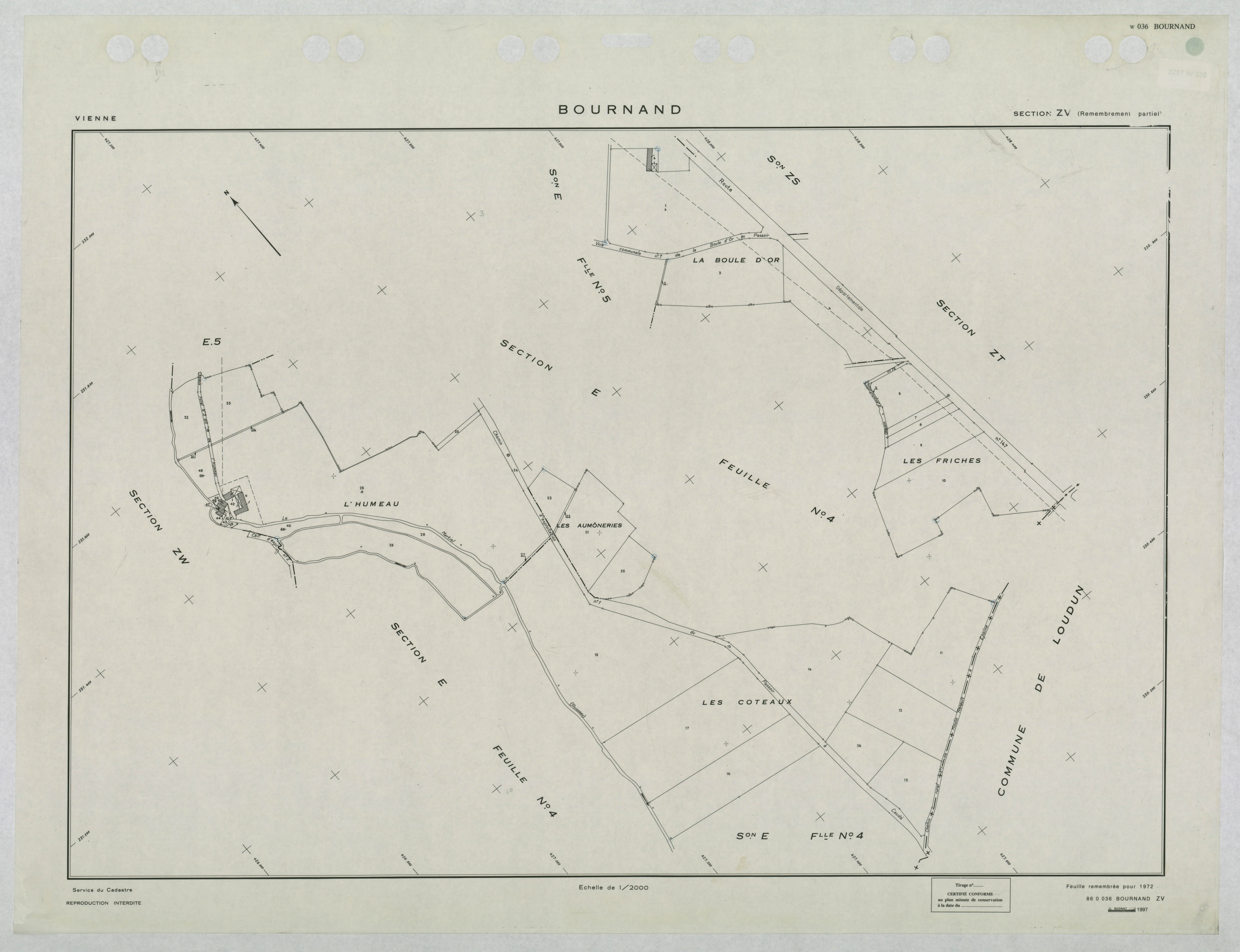 Bournand - FRAD086_cadastre Plans remembrés 