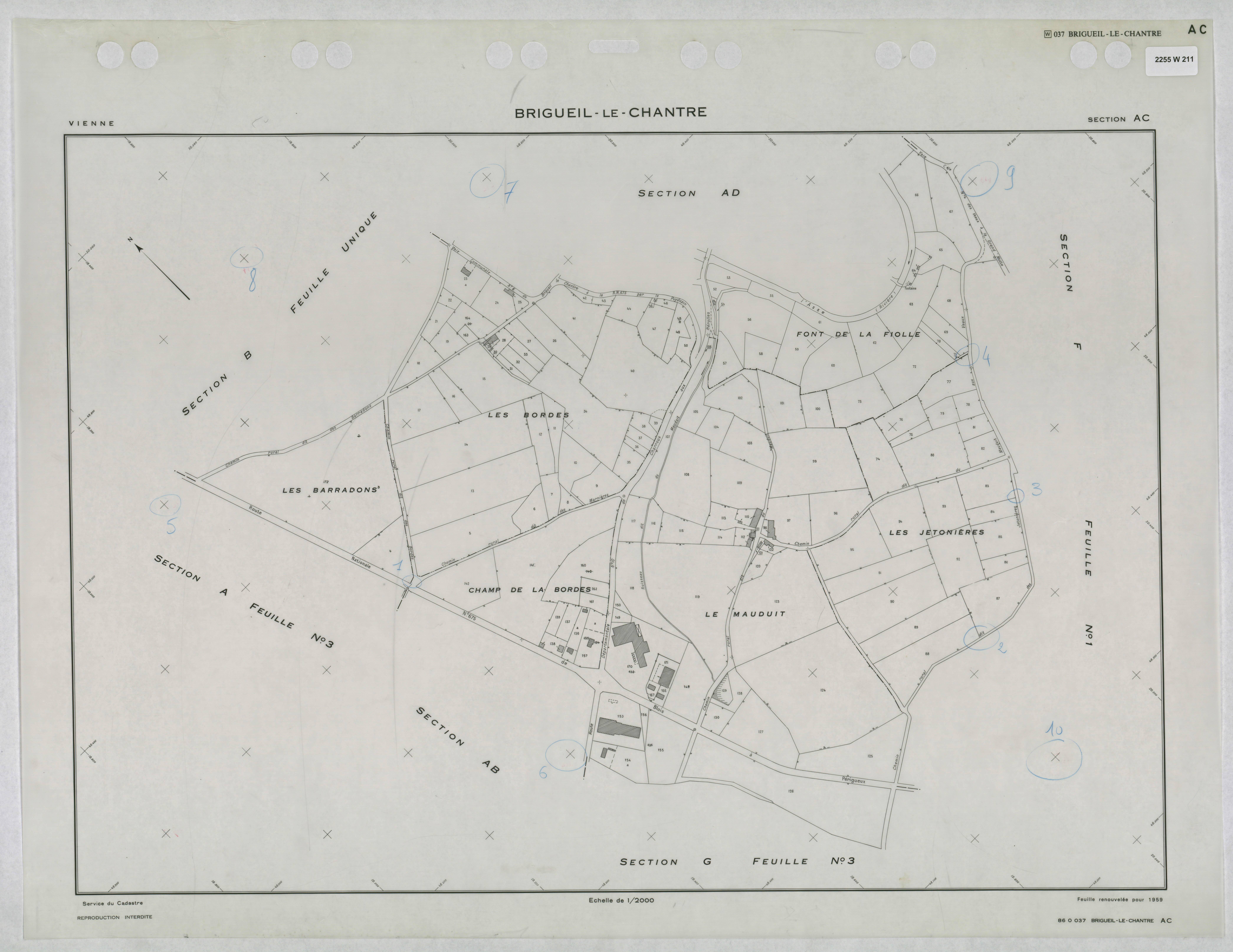Brigueil-le-Chantre - FRAD086_cadastre Plans renouvelés 